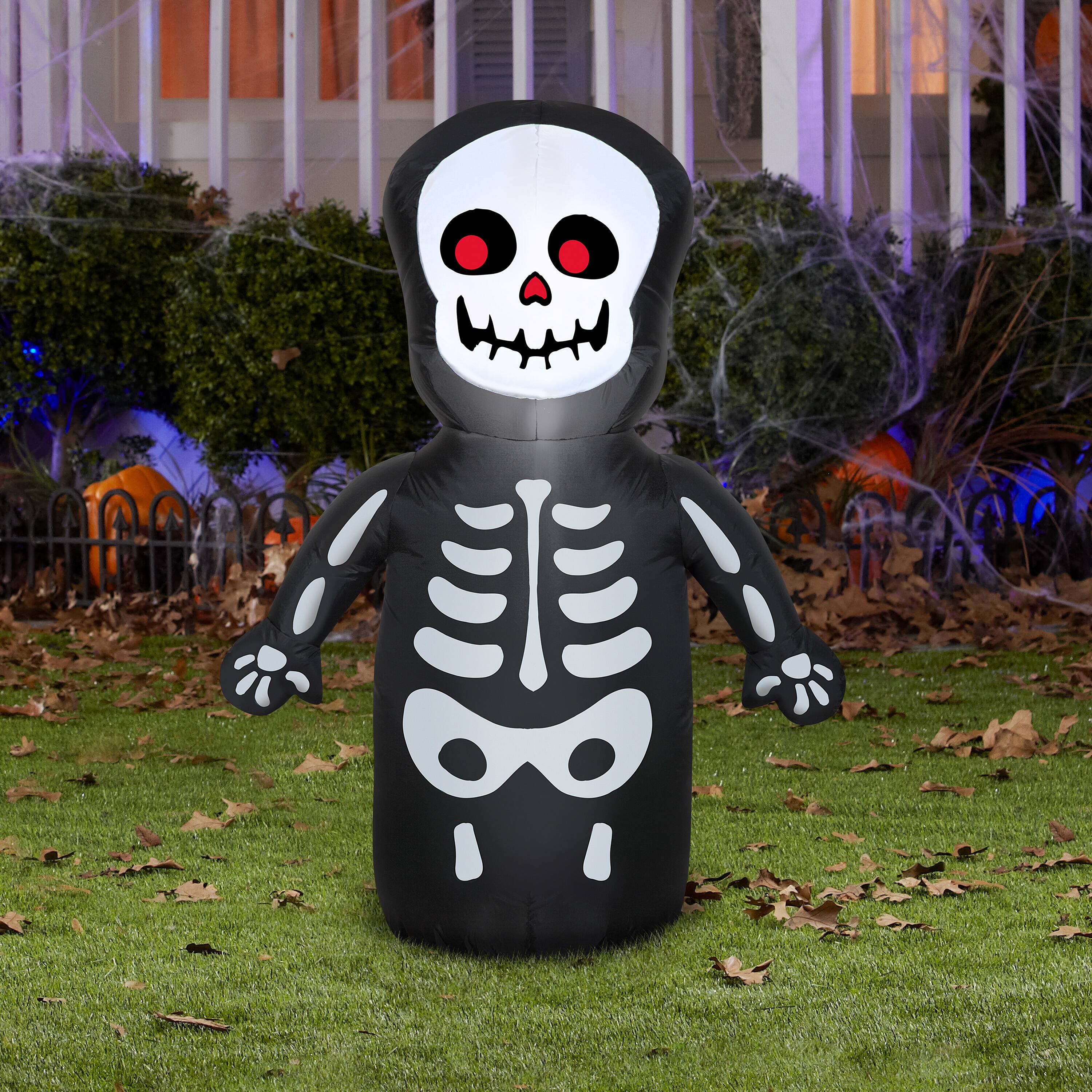 3.5ft. Airblown® Inflatable Halloween Happy Skeleton