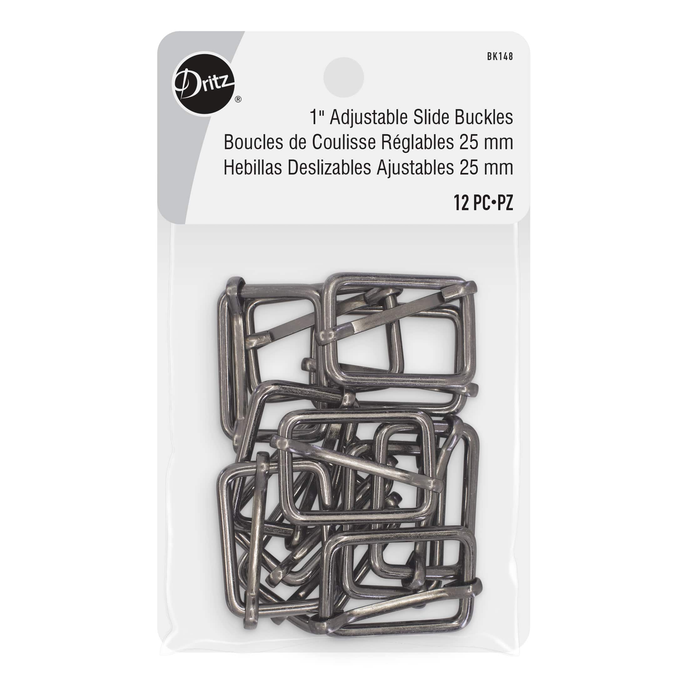 Dritz® Gray 1" Adjustable Slide Buckles, 12ct.