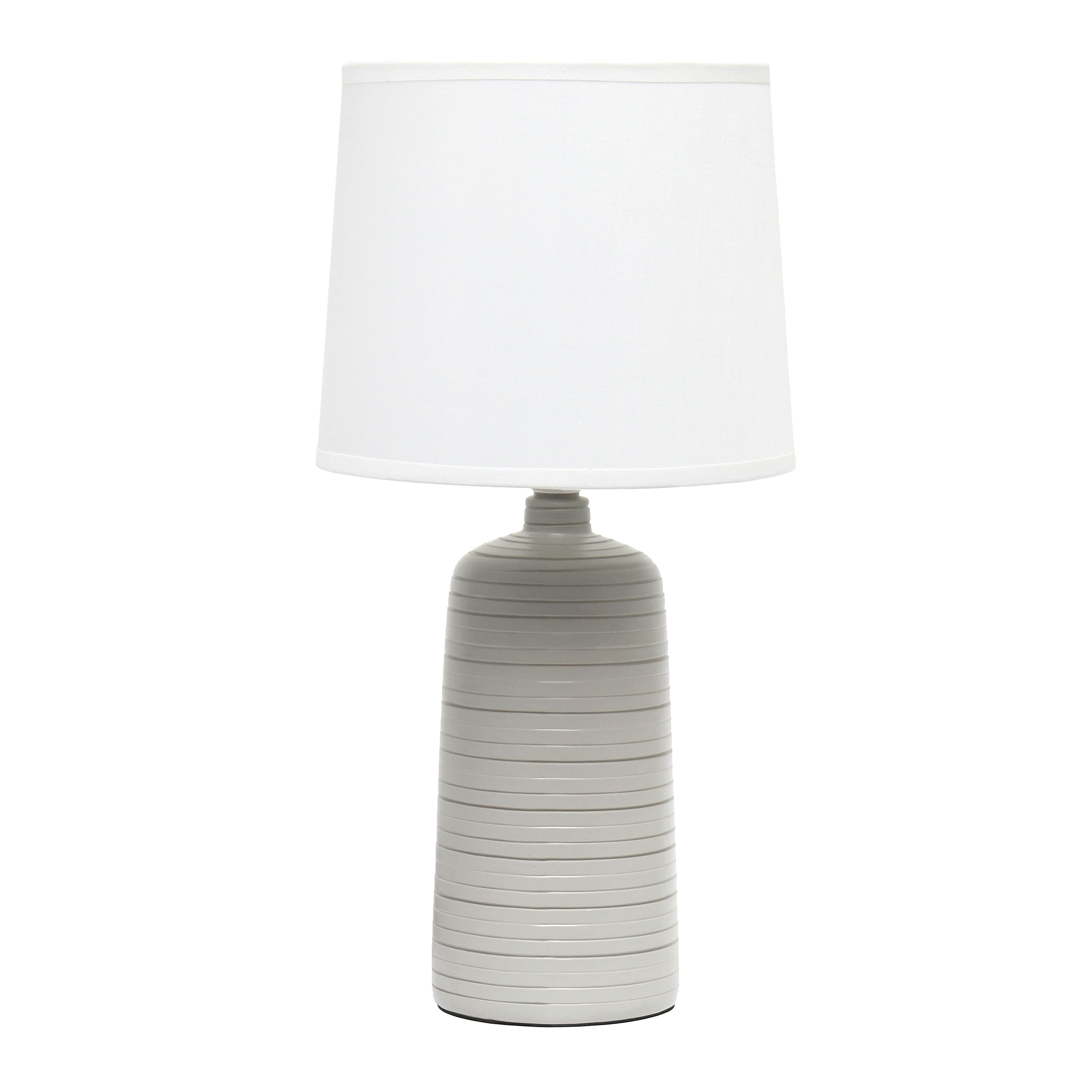 Simple Designs 16" Textured Linear Ceramic Table Lamp