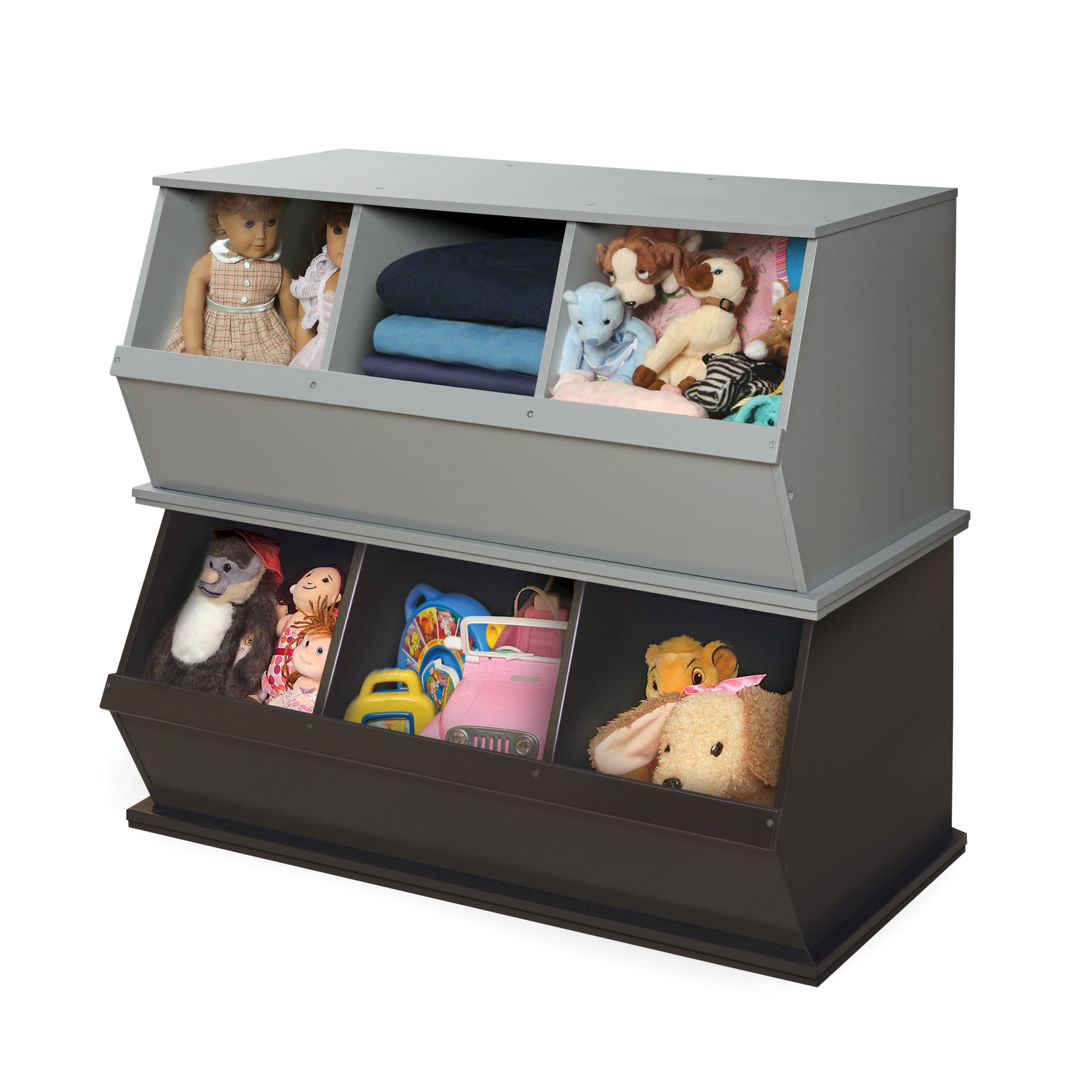 Badger Basket 3 Bin Stackable Storage Cubby