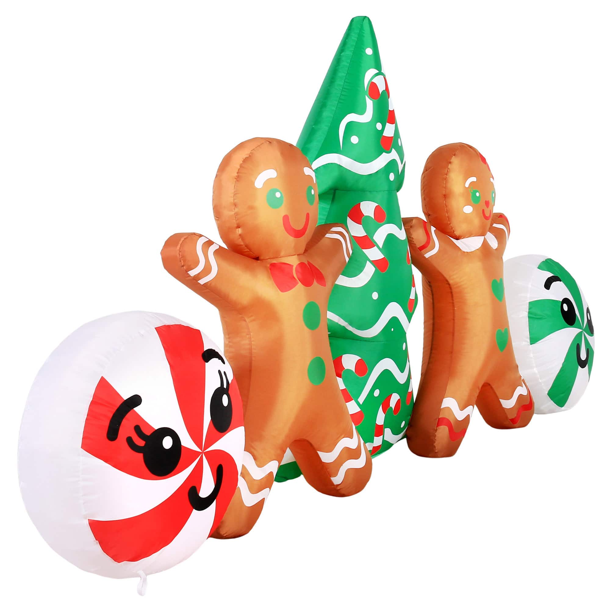 48&#x22; Airflowz Inflatable Gingerbread Couple Scene