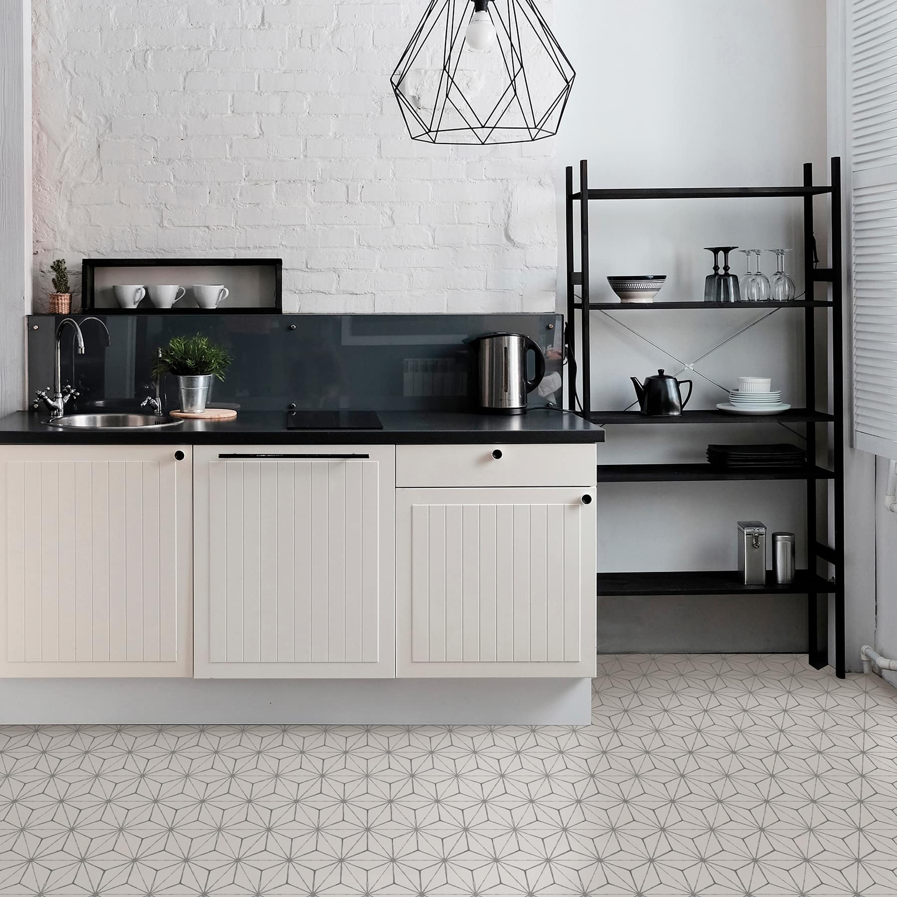 FloorPops Kikko Peel &#x26; Stick Floor Tiles