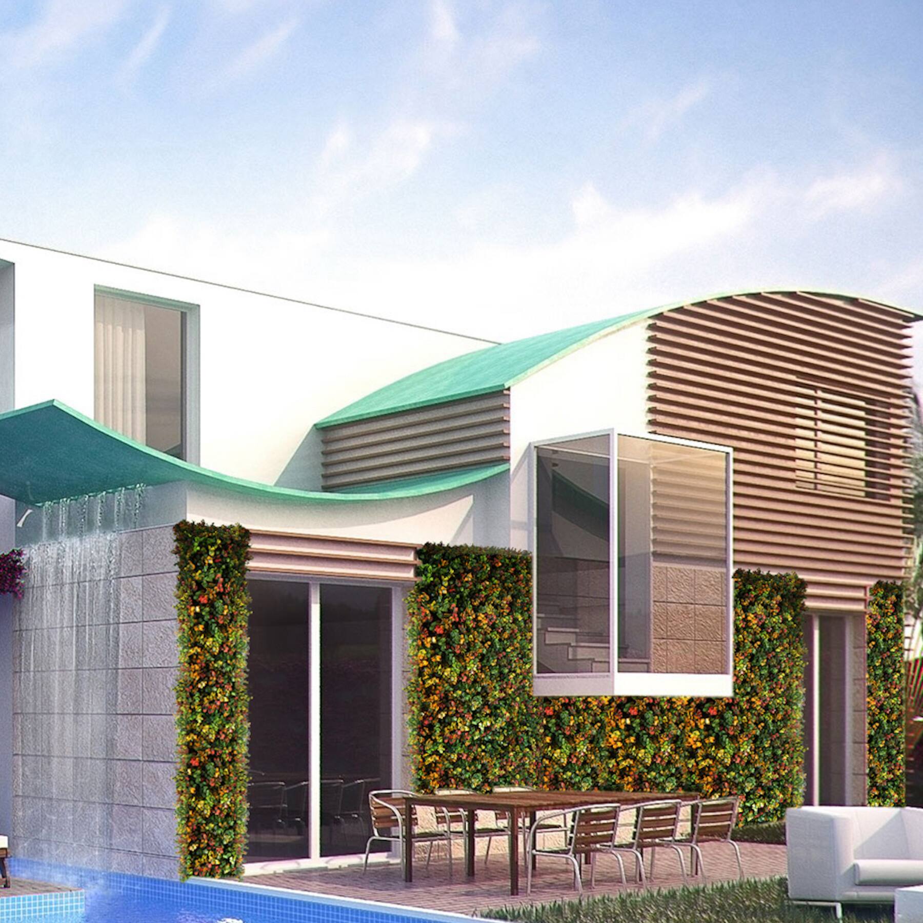 "Dakota" Artificial Foliage Plant Green Wall Panels, 4ct.