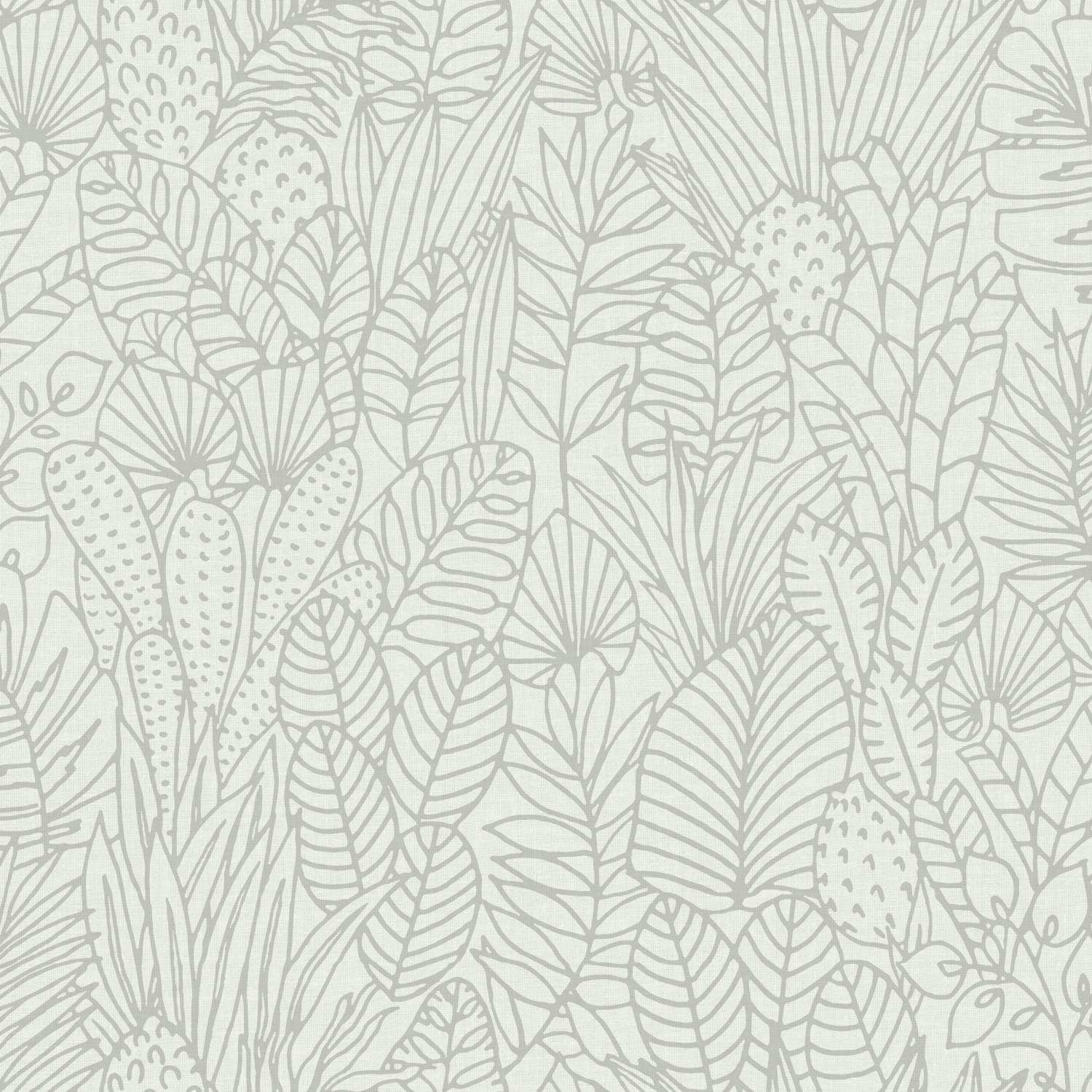 RoomMates Tropical Leaves Sketch Peel &#x26; Stick Wallpaper