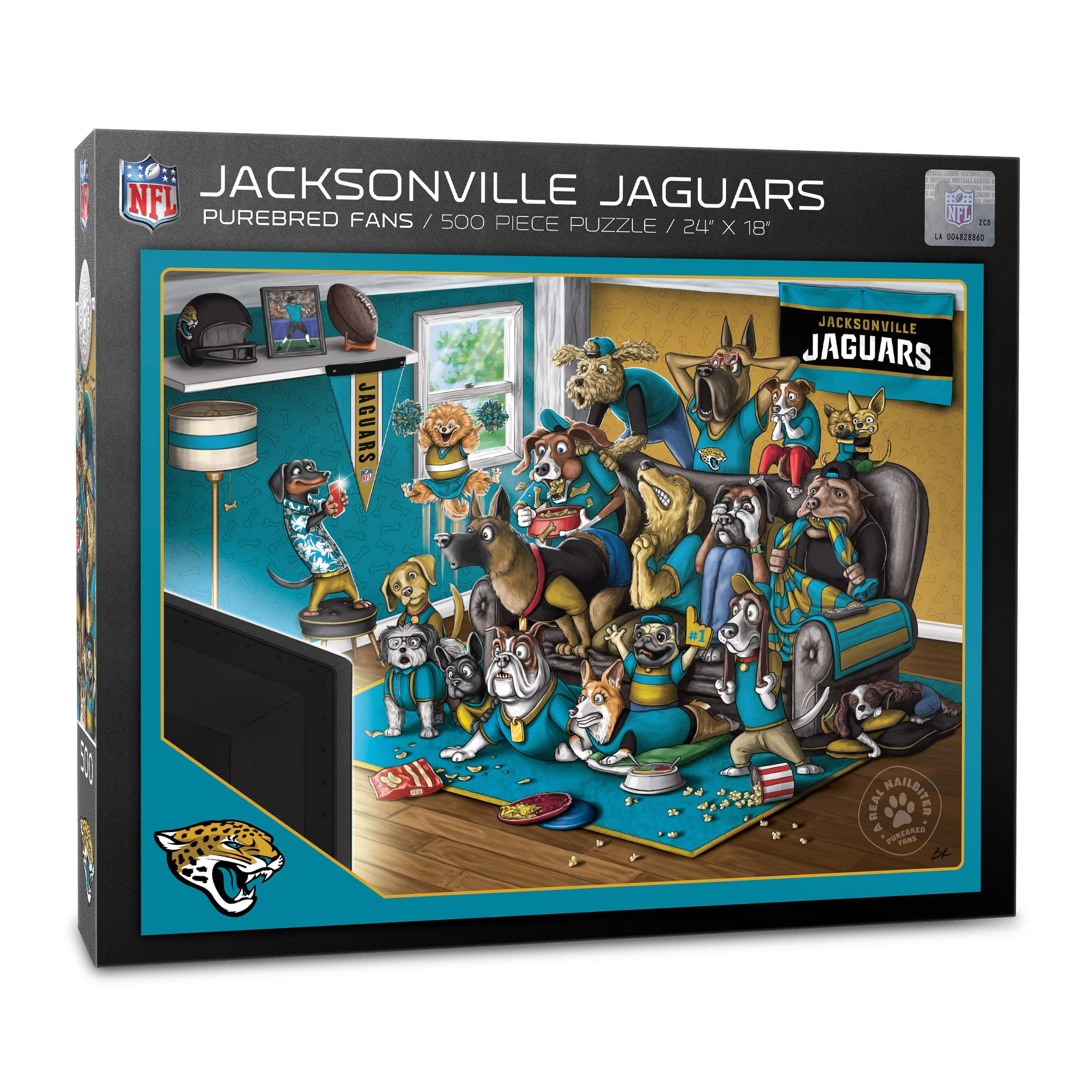 NFL Purebred Fans A Real Nailbiter 500 Piece Puzzle By Youthefan in Jacksonville Jaguars | 18" x 24" | Michaels®