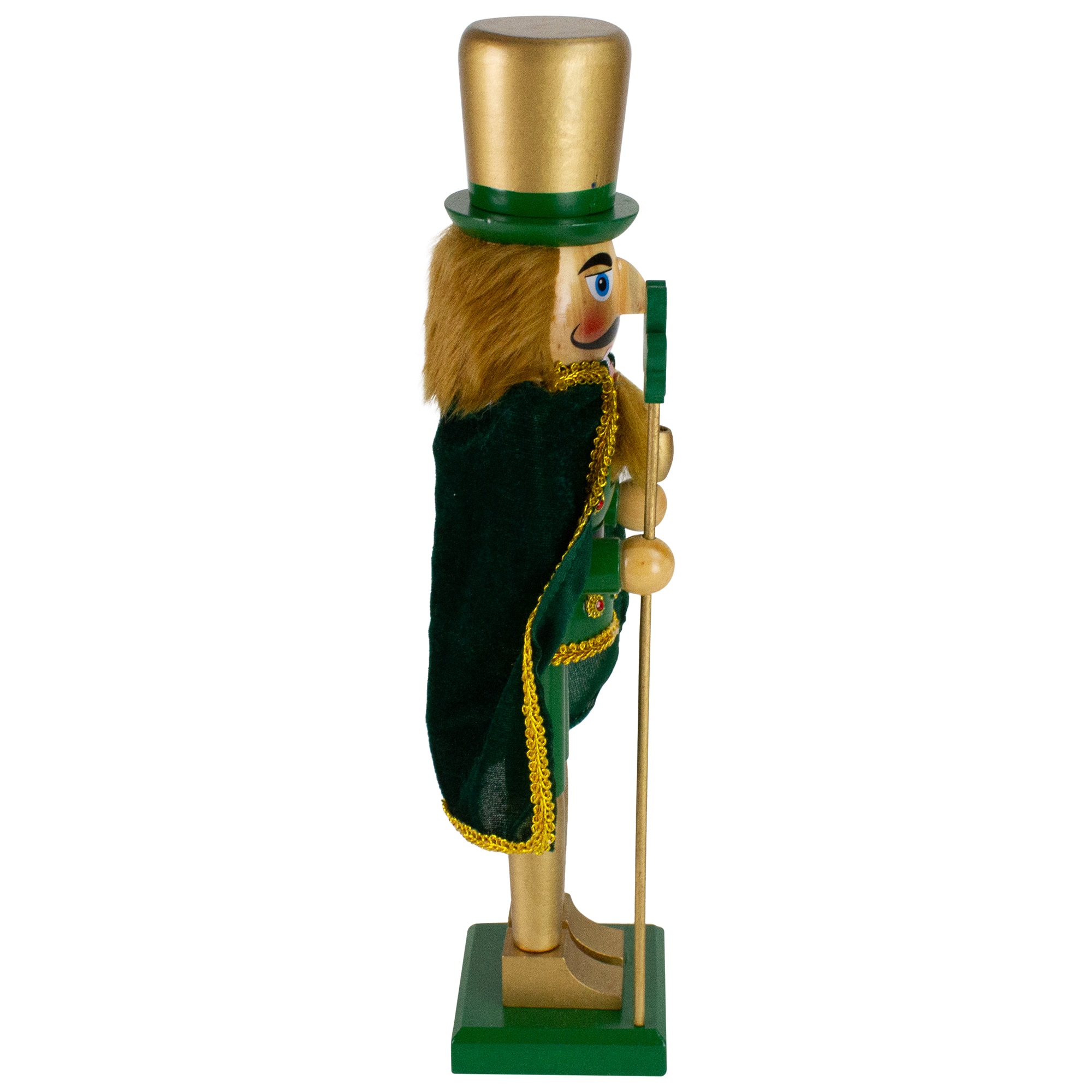 15&#x22; Green &#x26; Gold Luck of the Irish Christmas Nutcracker