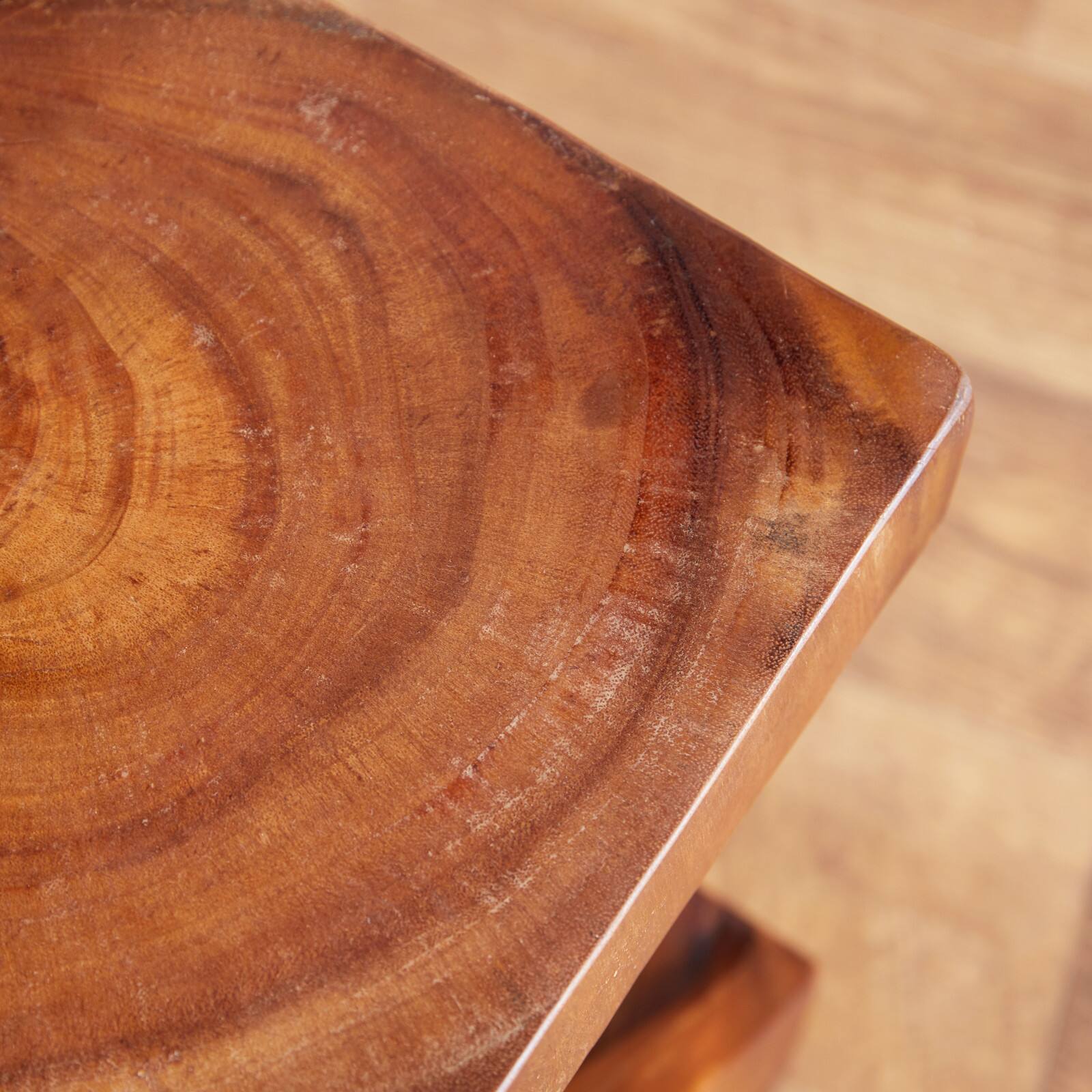 18'' Brown Saur Wood Contemporary Accent Table