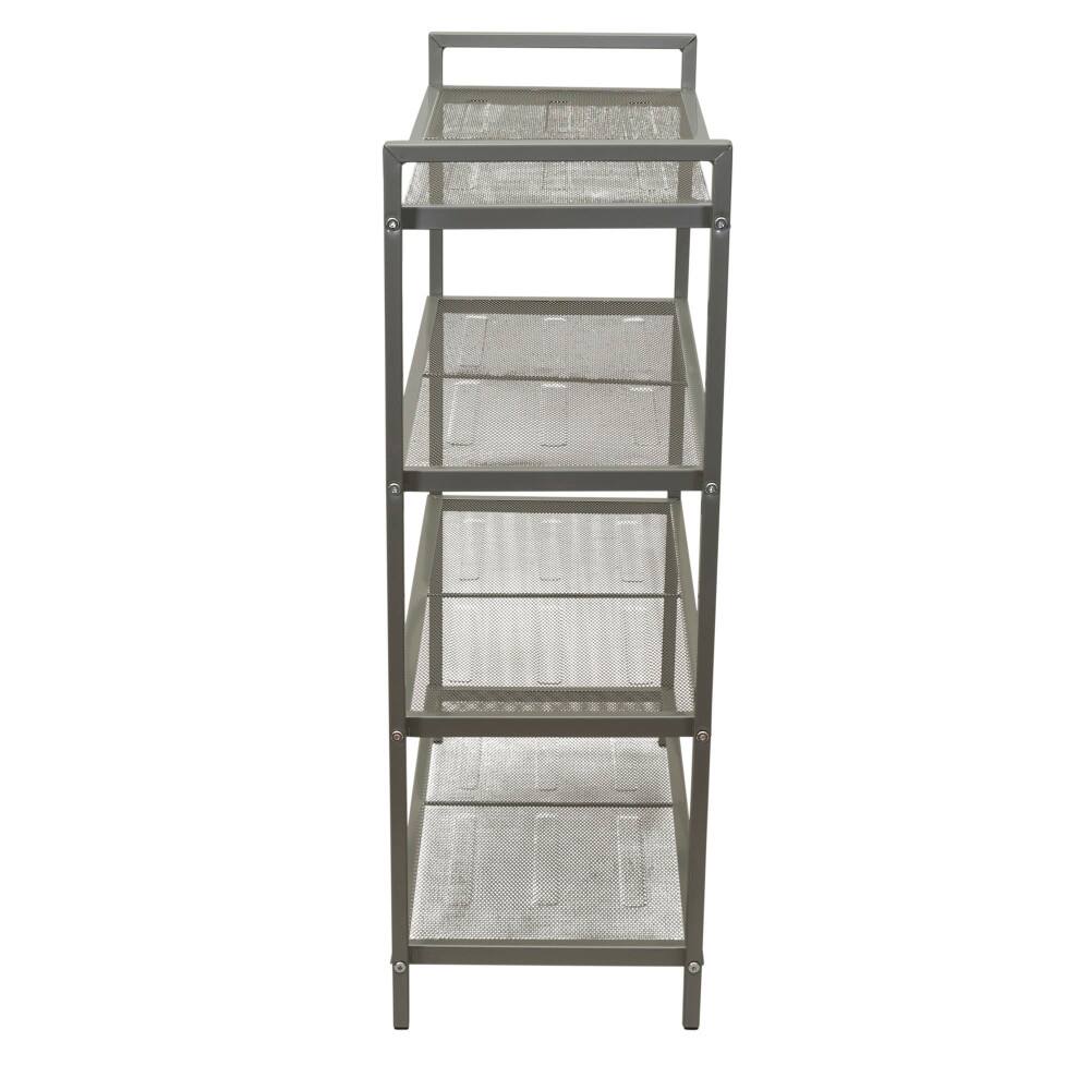 Household Essentials 32&#x22; 4-Tier Metal Shoe Rack