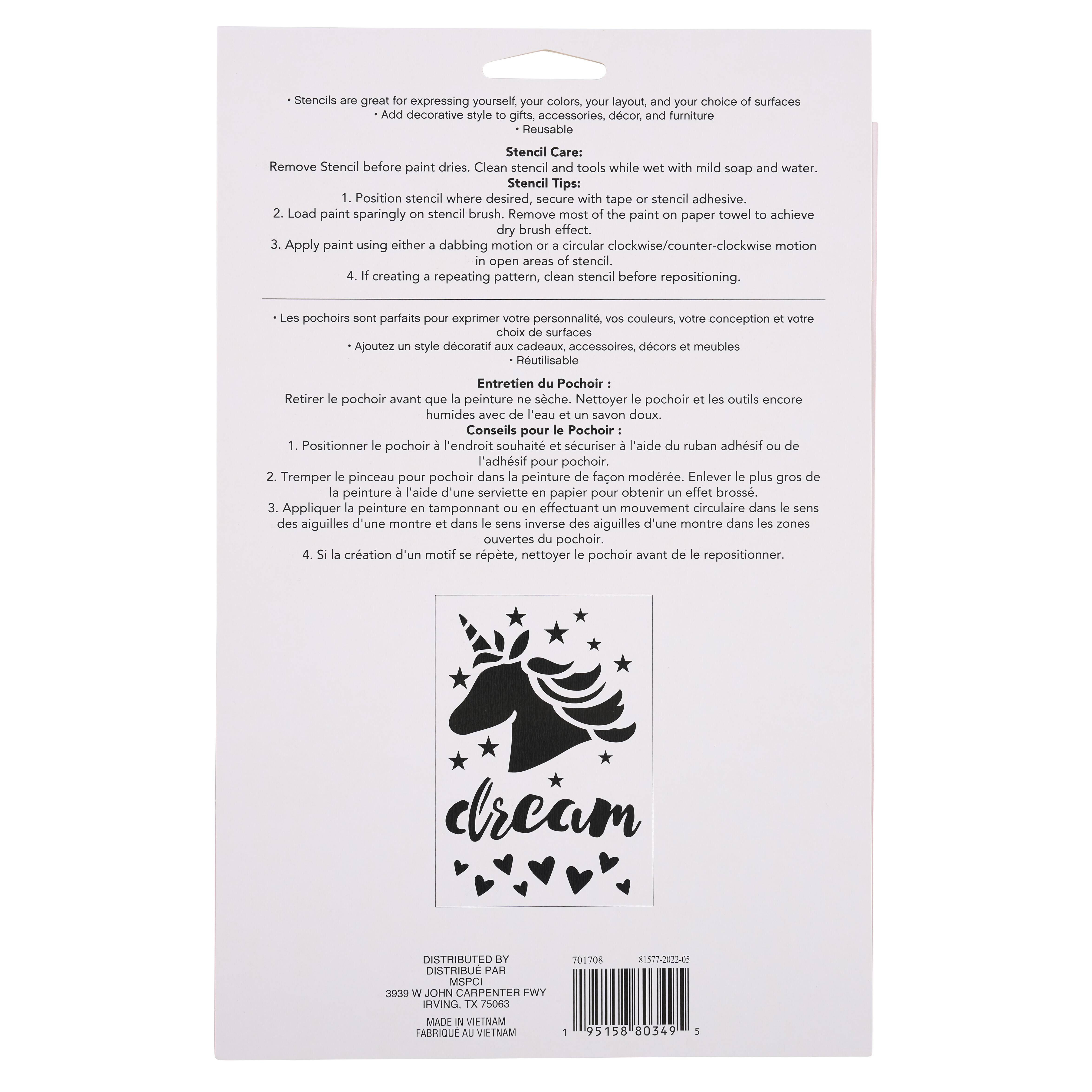 Unicorn Stencils by Craft Smart®, 7" x 10"