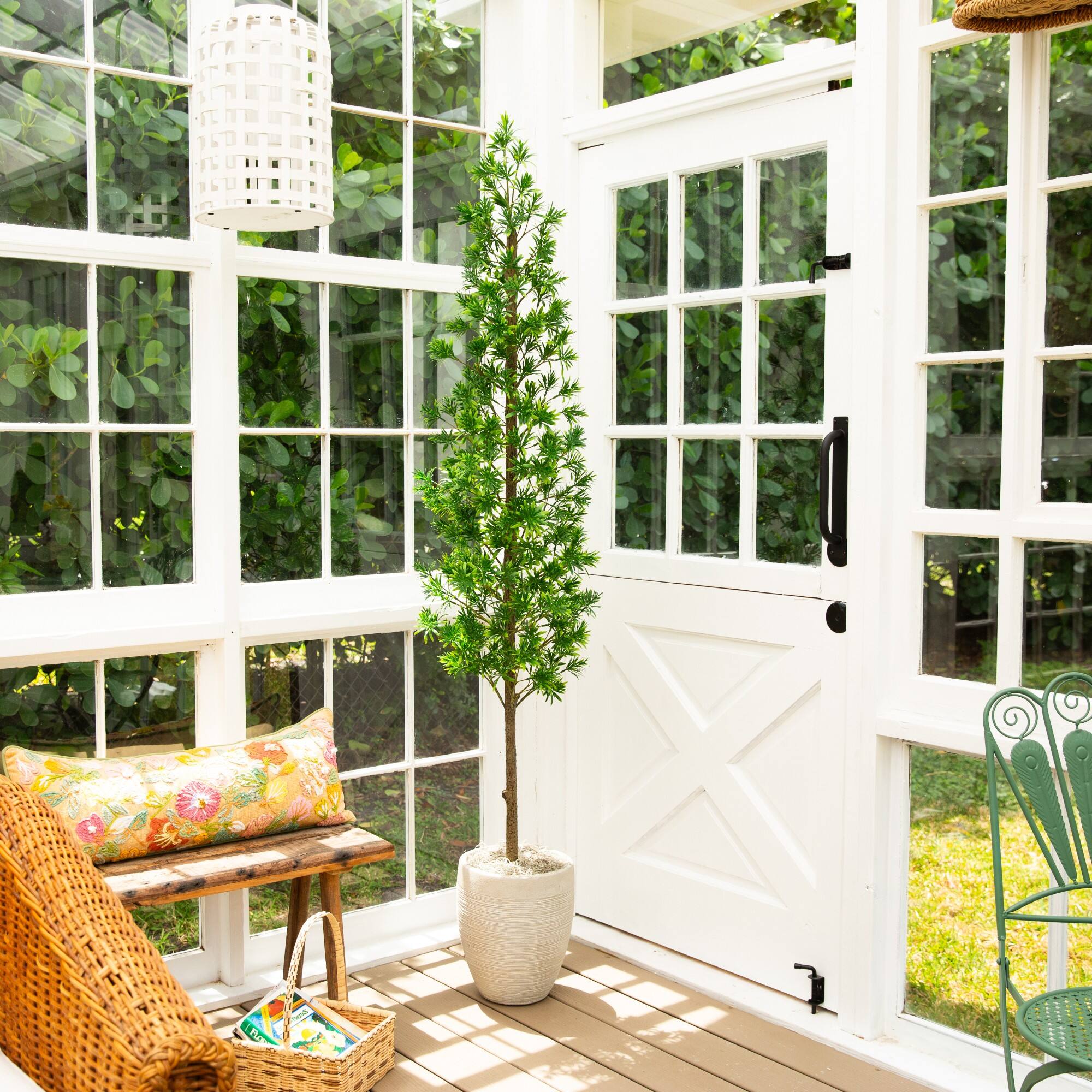 6ft. UV Artificial Podocarpus Artificial Tree (Indoor/Outdoor)