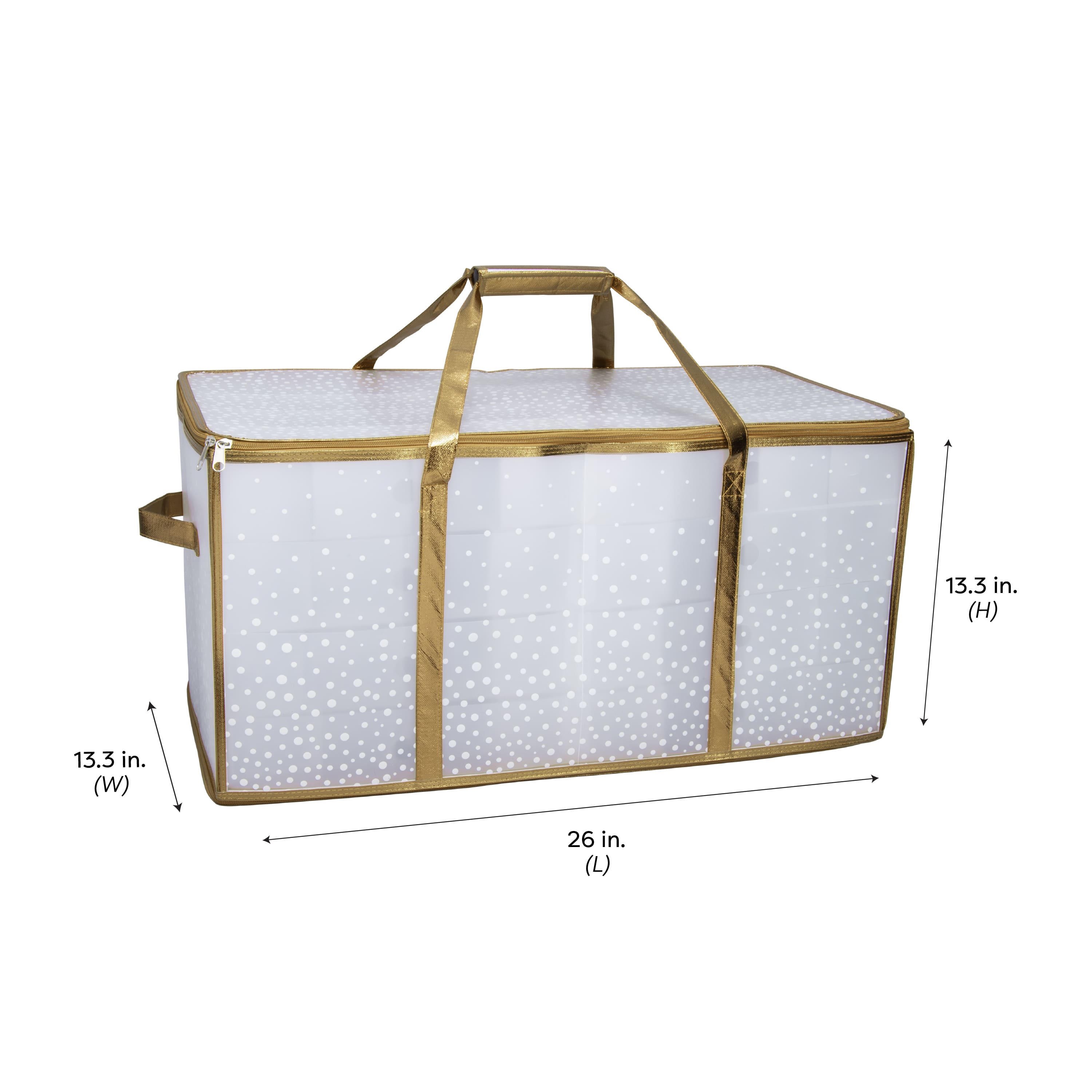 Simplify Gold & White 128ct. Ornament Storage Organizer
