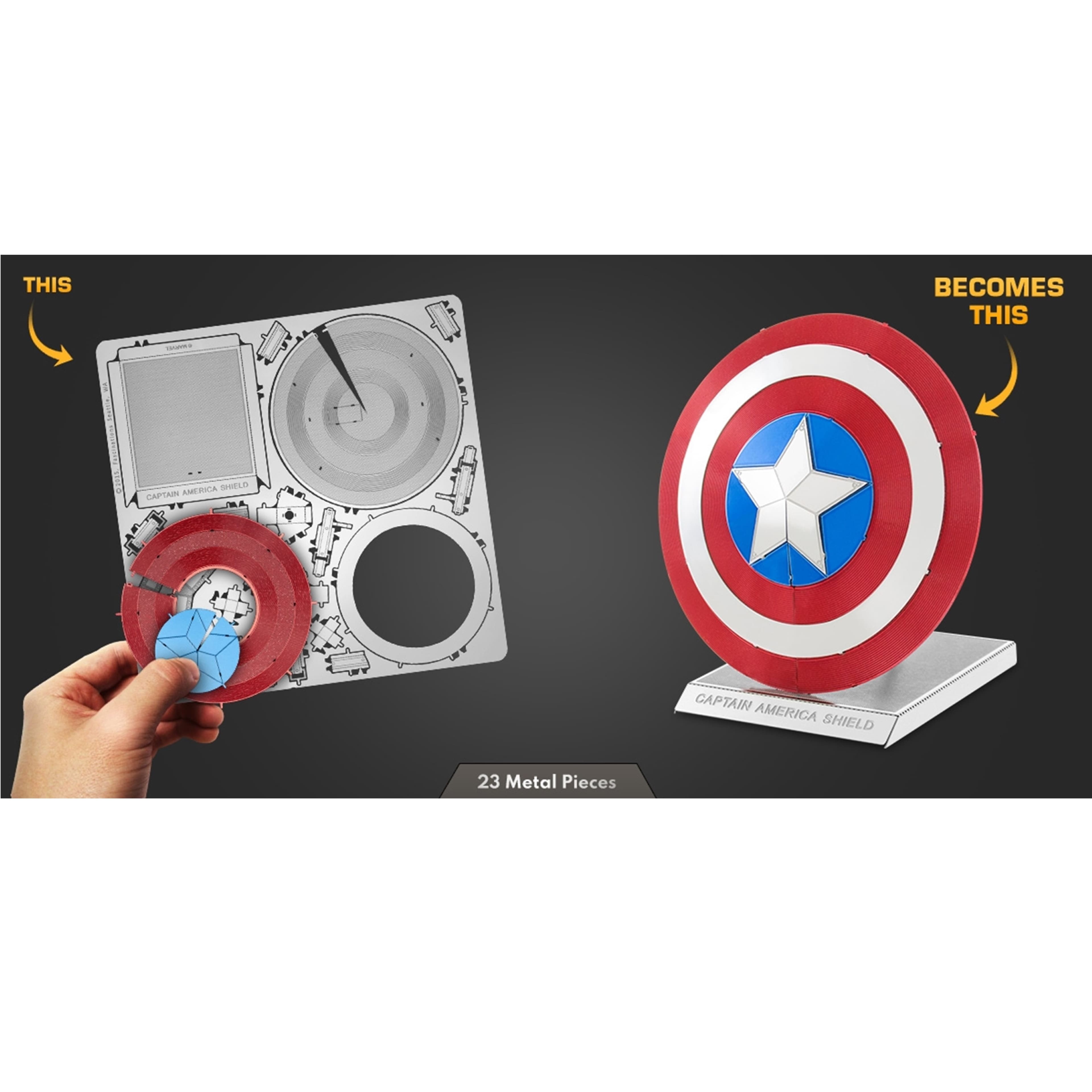 Metal Earth&#xAE; Marvel&#xAE; Avengers Captain America&#x27;s Shield Steel Model Kit