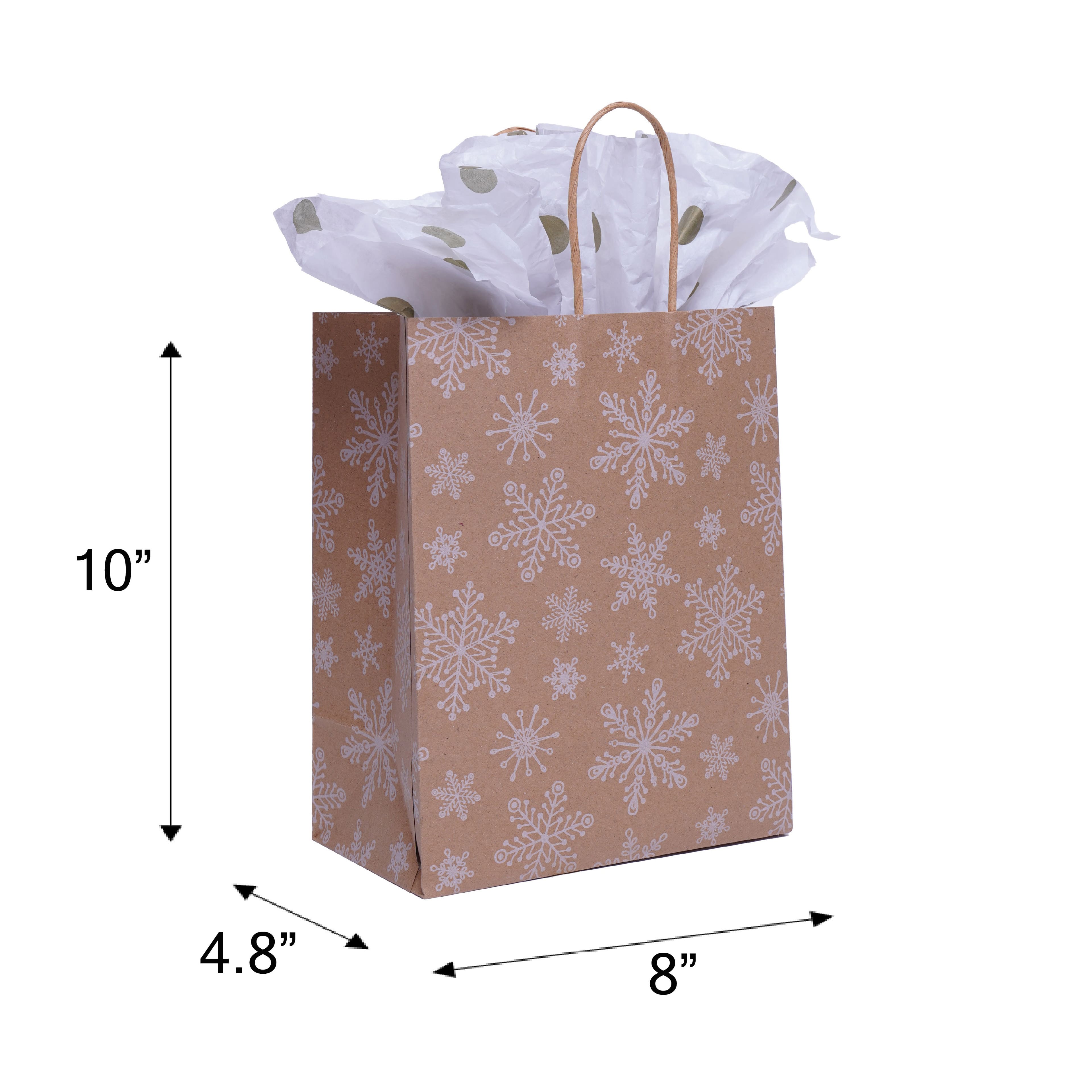 10&#x22; Snowflake Gift Bags, 5ct. by Celebrate It&#x2122;