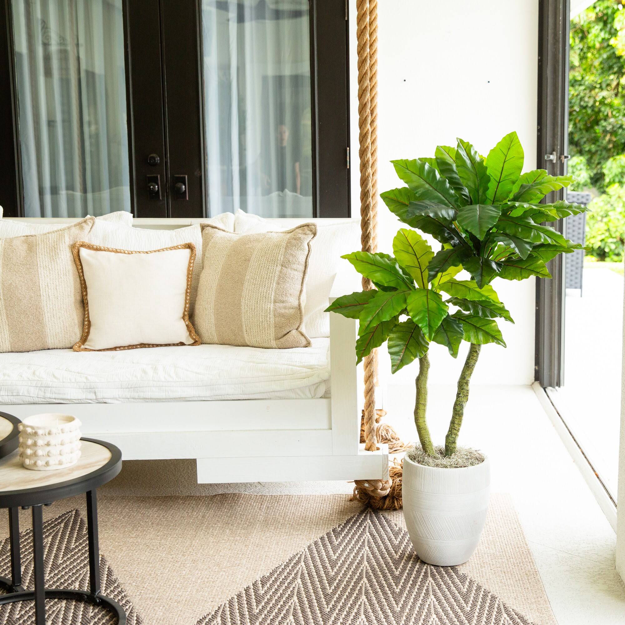 4ft. UV Resistant Artificial Bird Nest Fern Tree (Indoor/Outdoor)