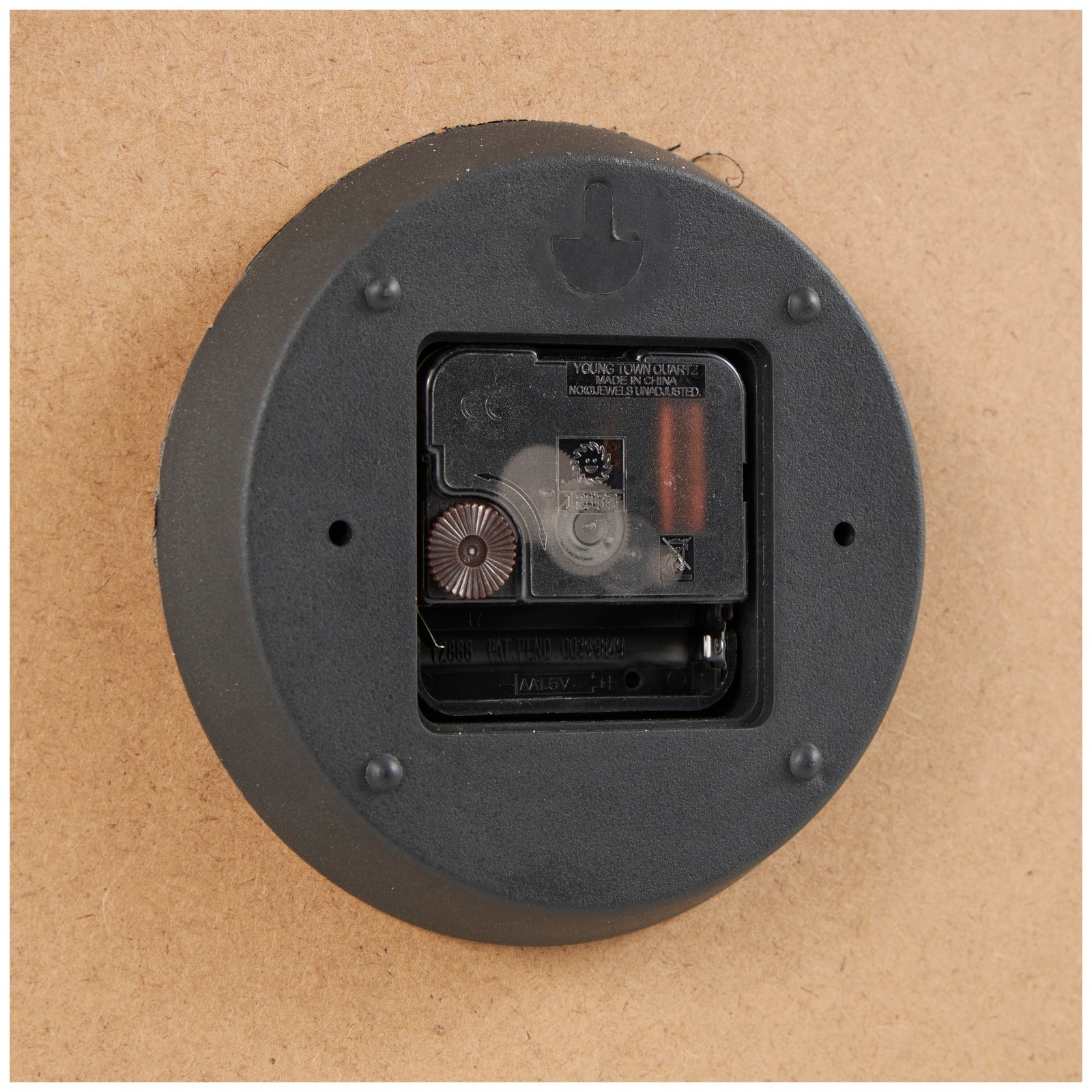 23.5" Natural Brown & Cream Tree Wall Clock