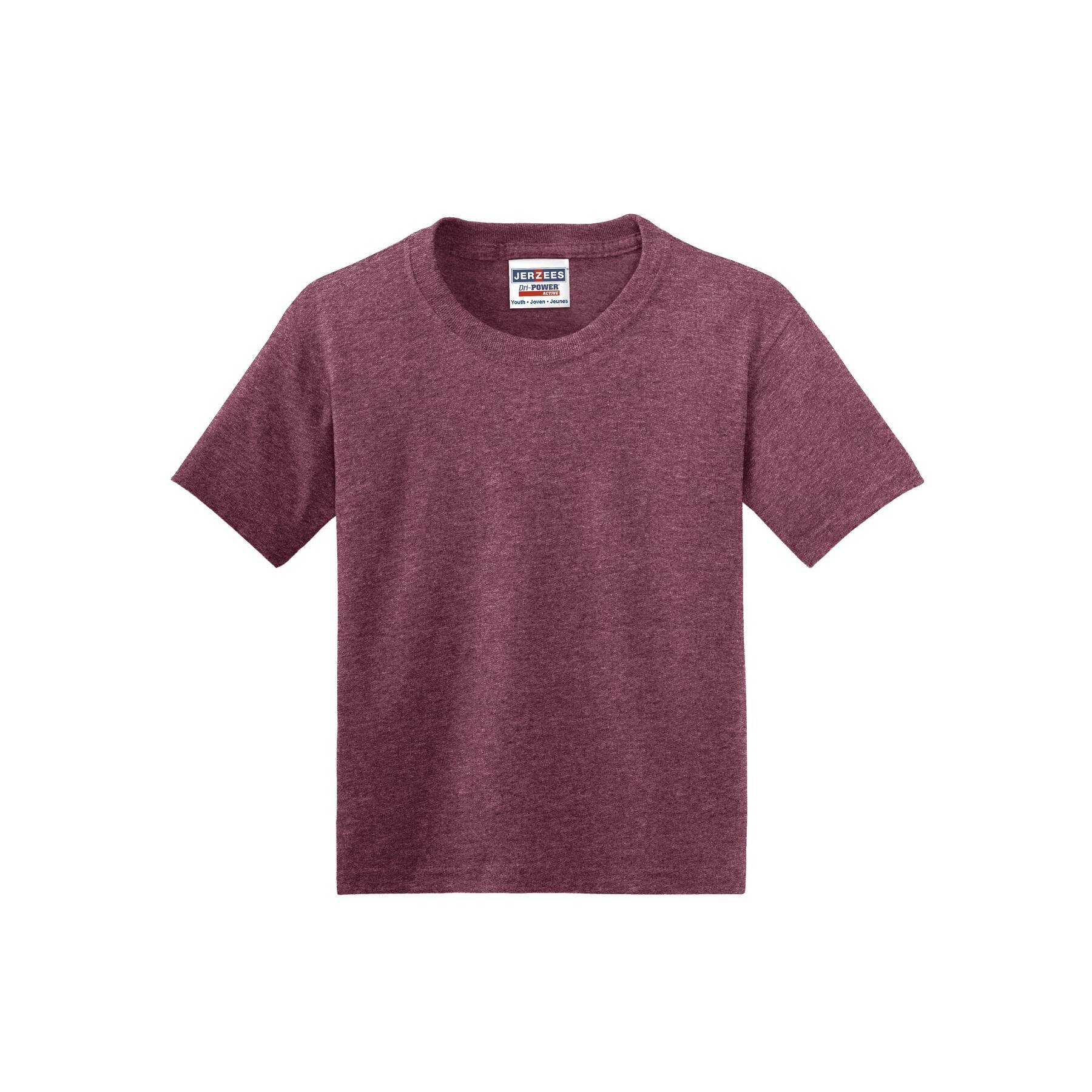 JERZEES&#xAE; Dri-Power&#xAE; Heathered Youth 50/50 Cotton/Poly T-Shirt
