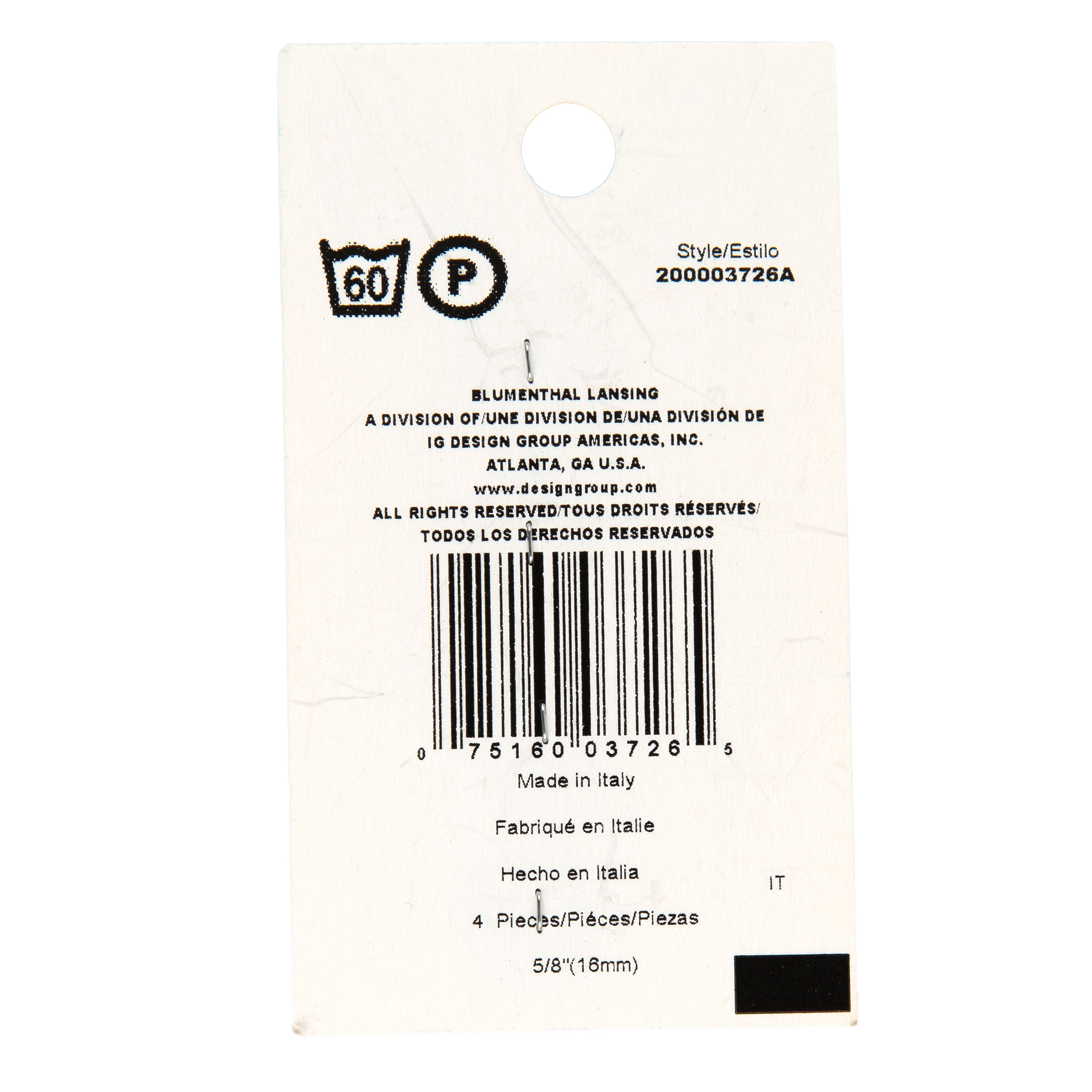 Spectrum Cool 5/8" Blue 4-Hole Buttons, 4ct.