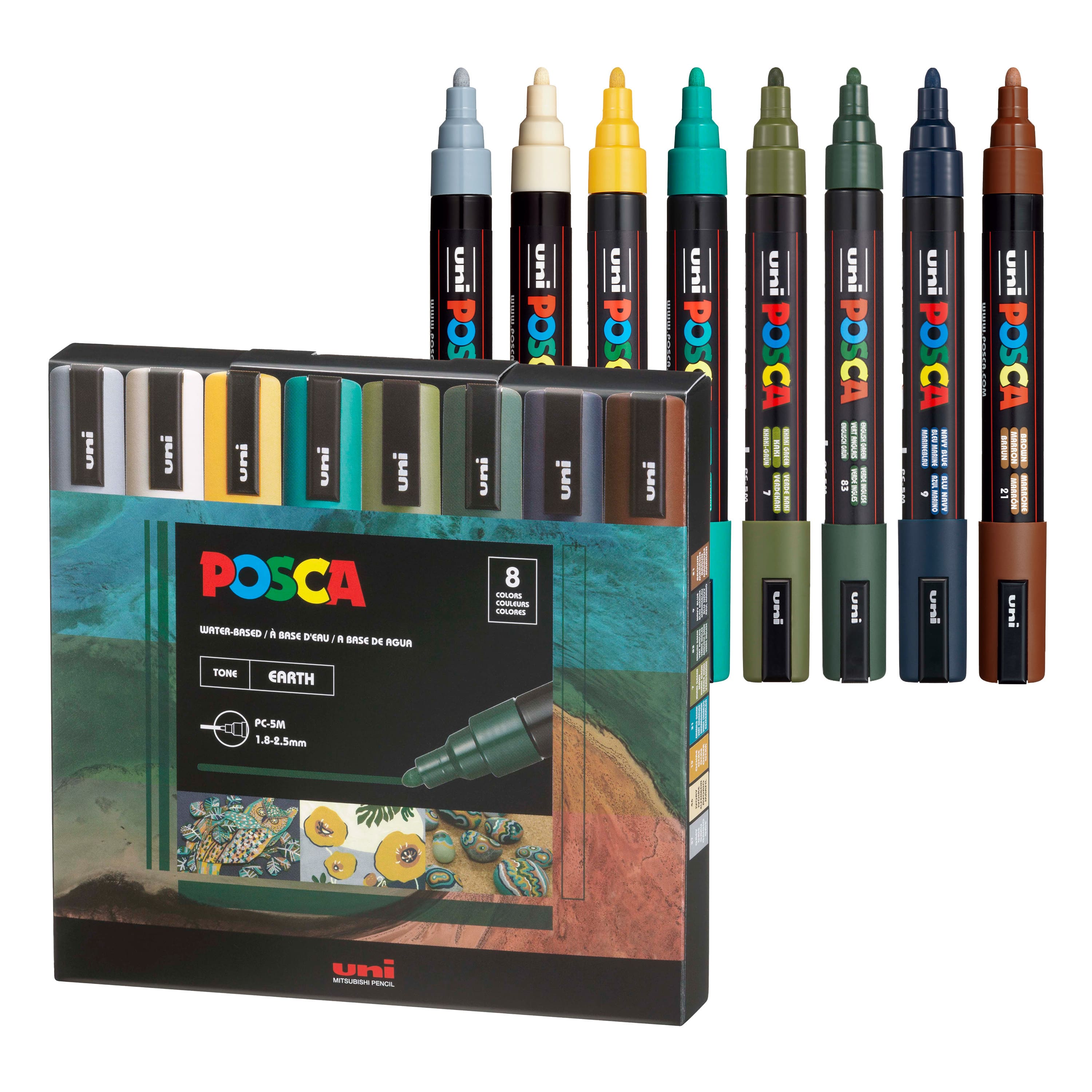 POSCA PC-5M Earth Tone Paint Marker Set