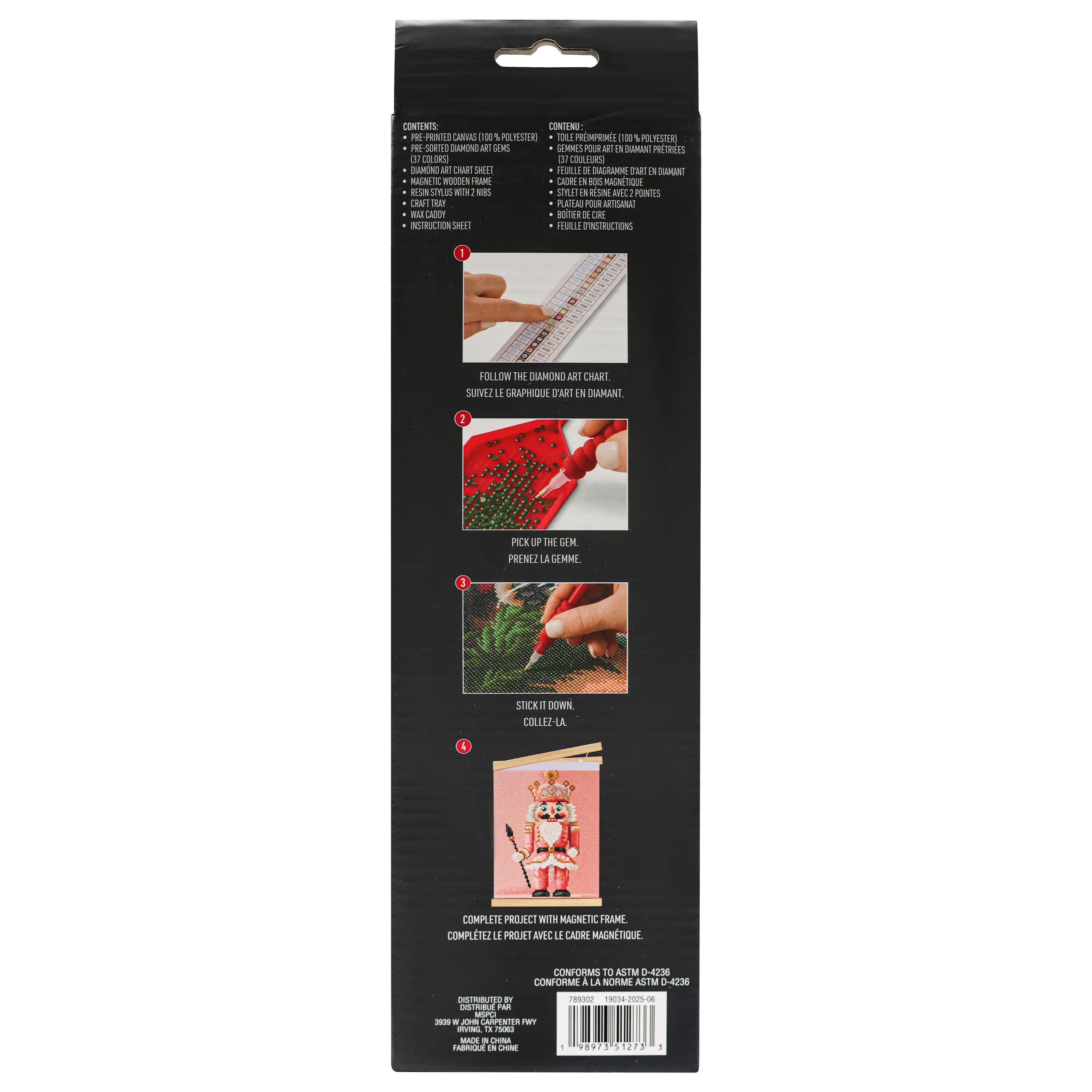 8&#x22; x 10&#x22; Pink Nutcracker Diamond Art Kit with Frame by Make Market&#xAE;