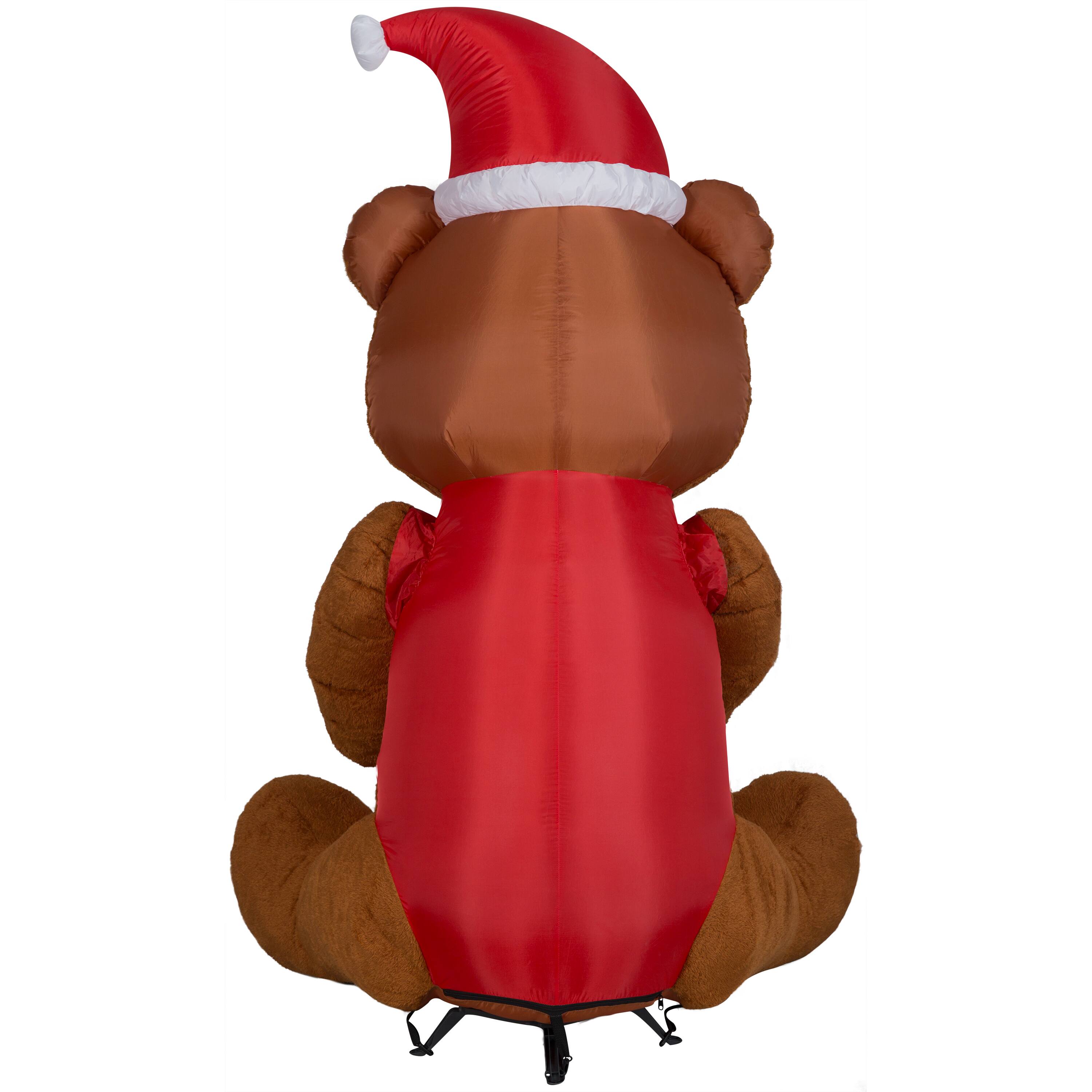 6ft. Airblown® Animated Inflatable Drummer Boy Teddy Bear