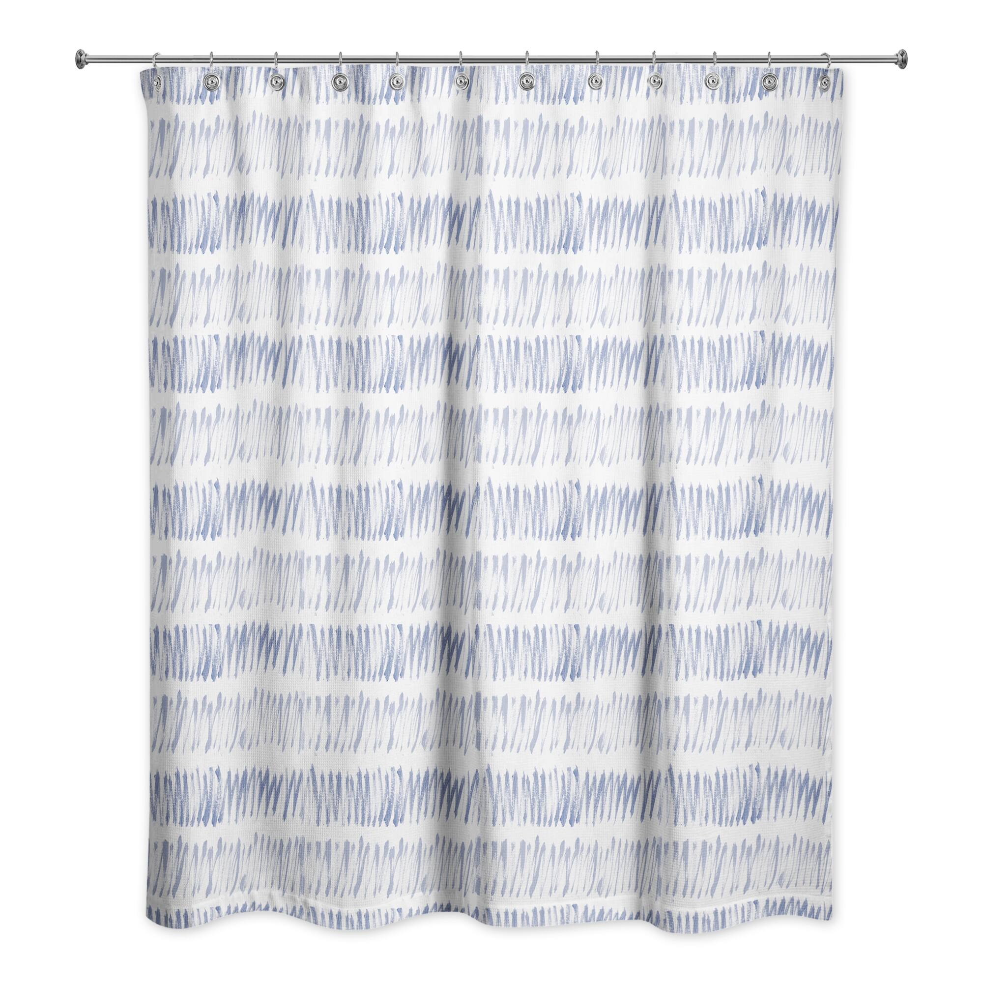 Hatch Lines Shower Curtain