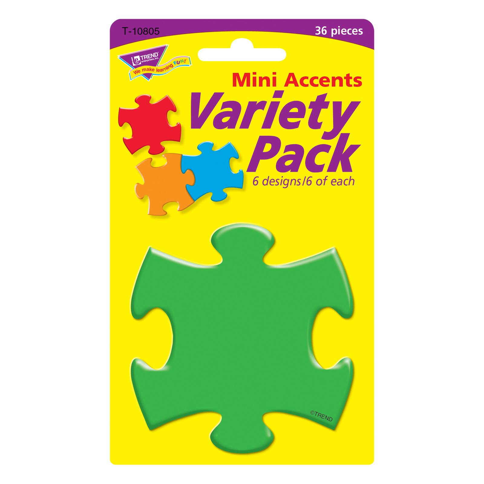 Trend Enterprises® Puzzle Pieces Mini Accents Variety Pack