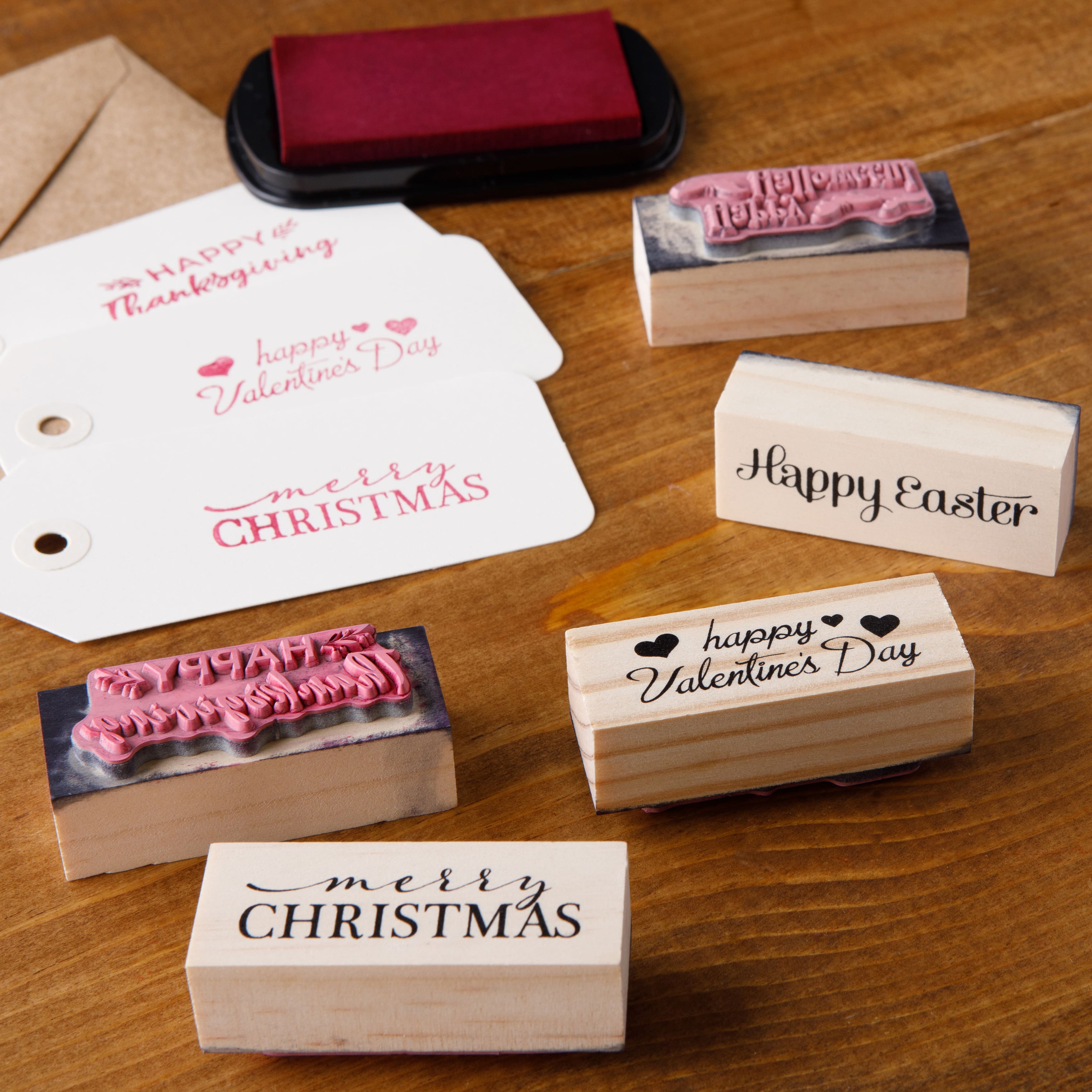 6 Pack: Holidays Wood Stamp Set by Recollections&#x2122;