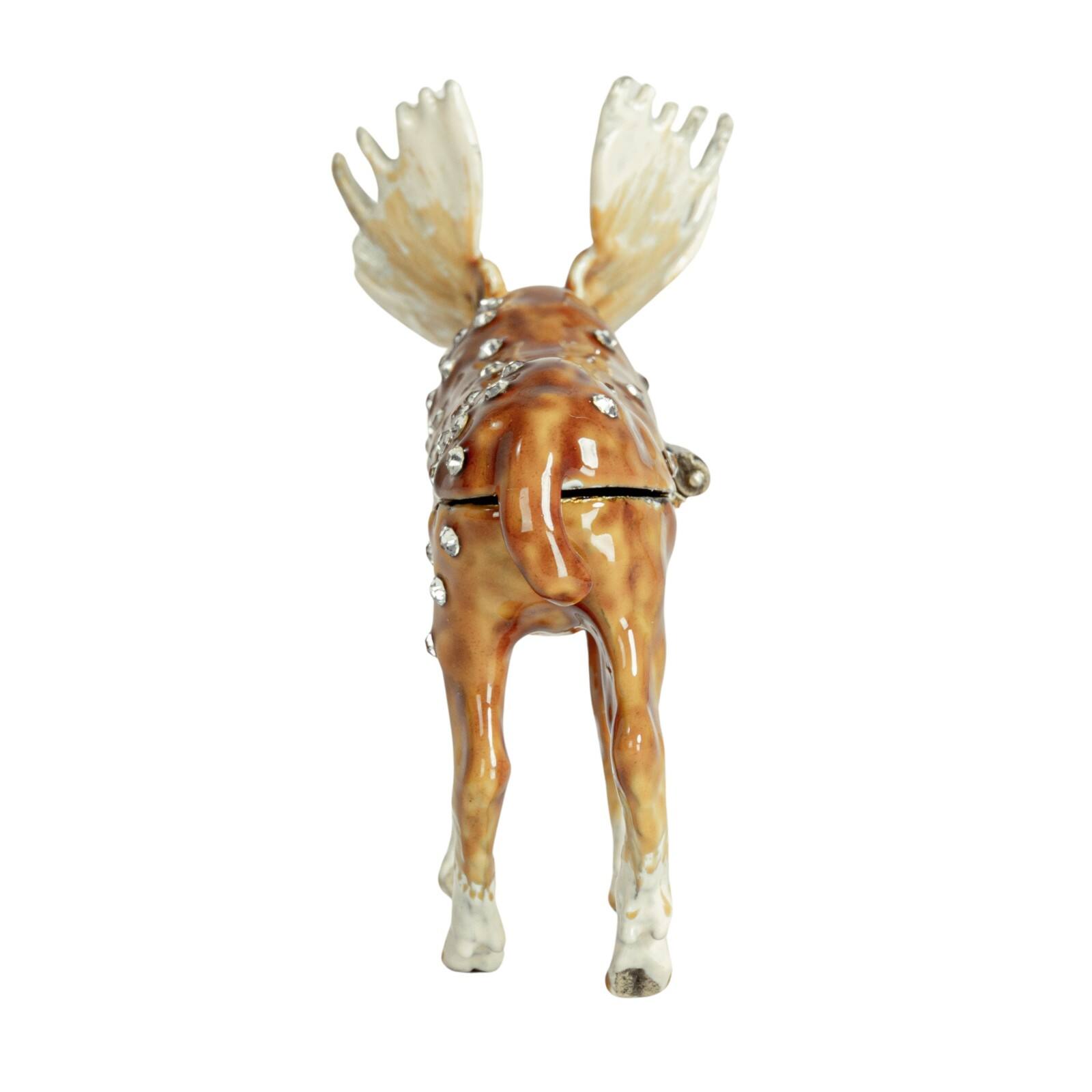 Hello Honey&#xAE; 3.5&#x22; Brown Majestic Moose Trinket Box