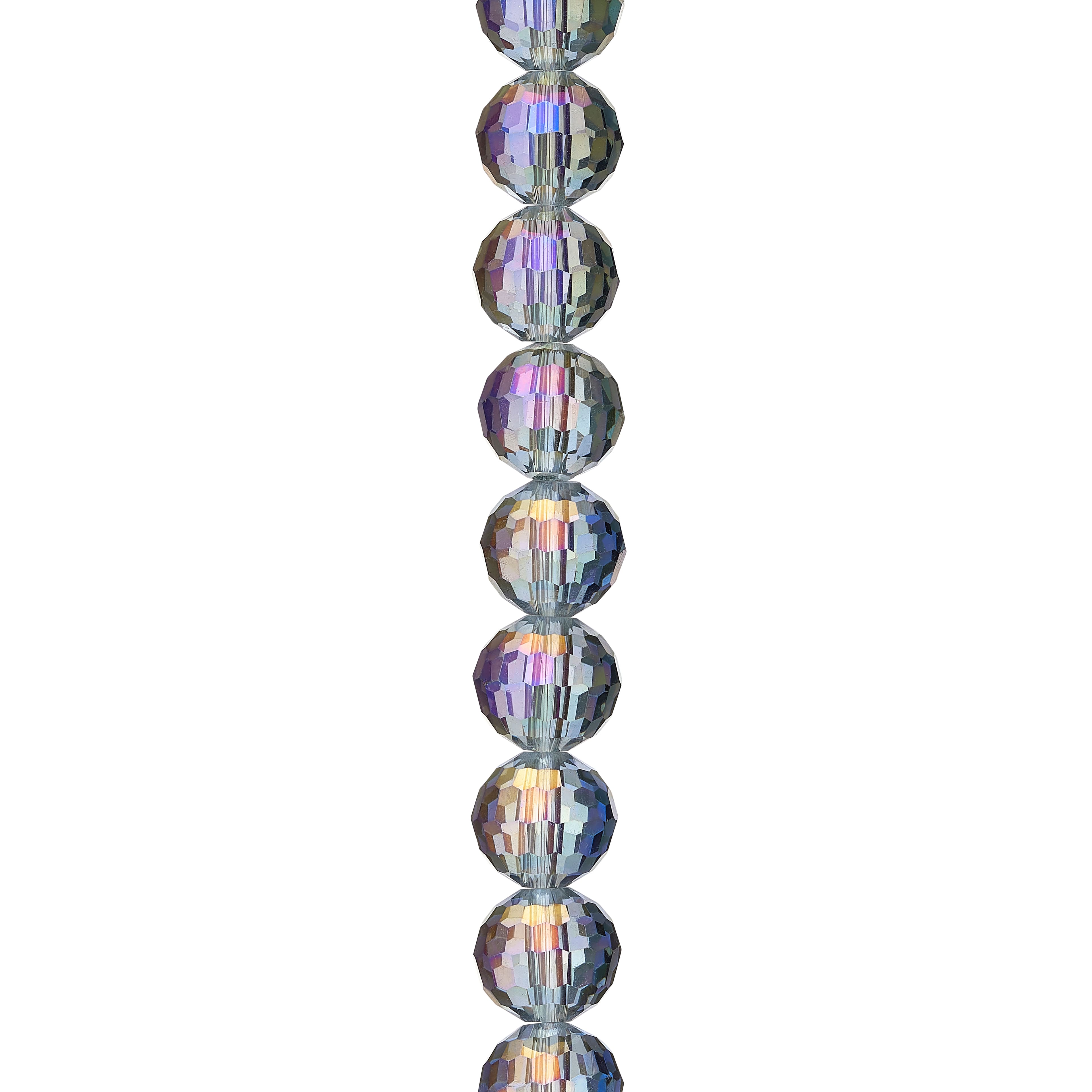 Purple Faceted Glass Round Beads, 10mm by Bead Landing&#x2122;