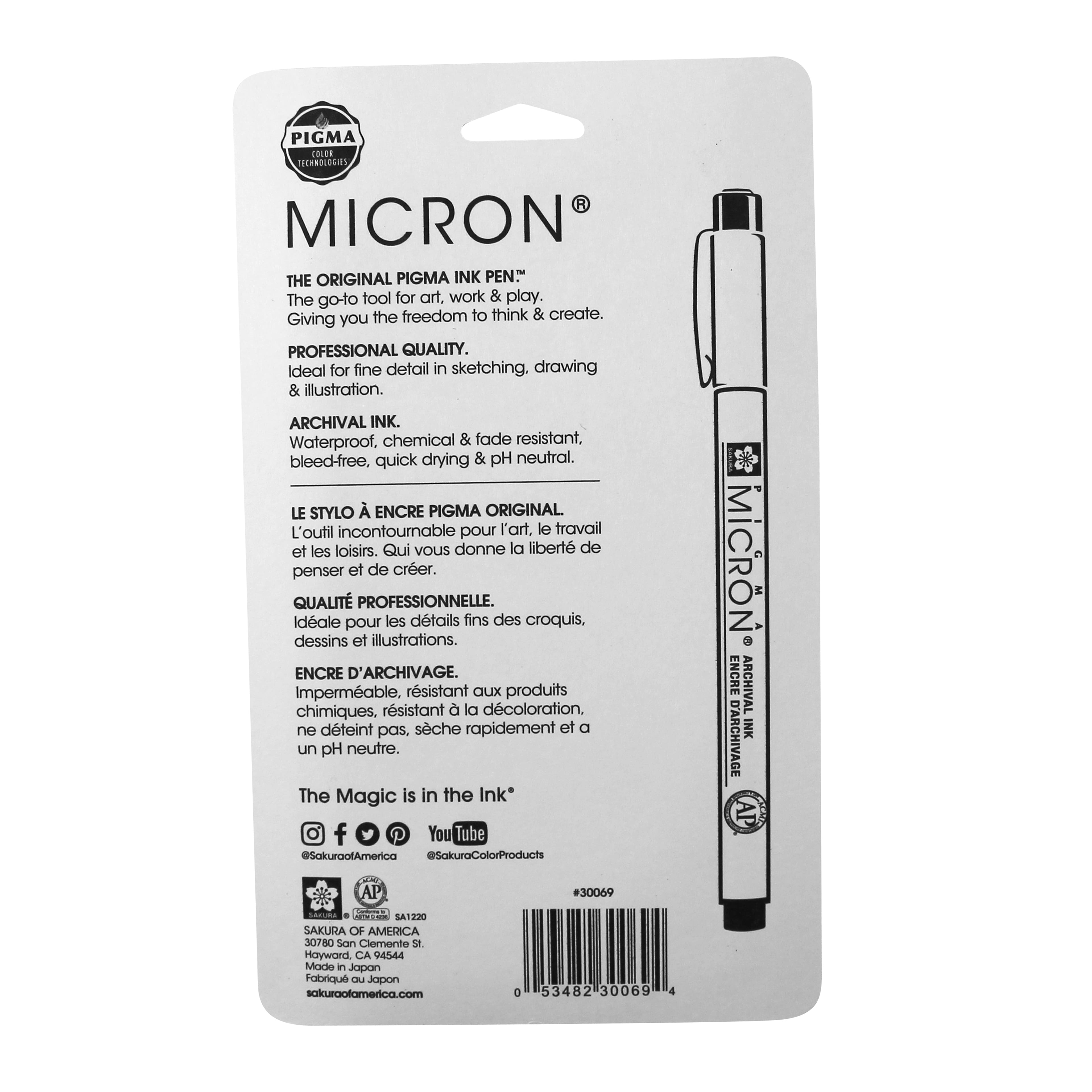 Micron&#xAE; 05 Mixed Colors Fine Line Ink Pens, 6ct.
