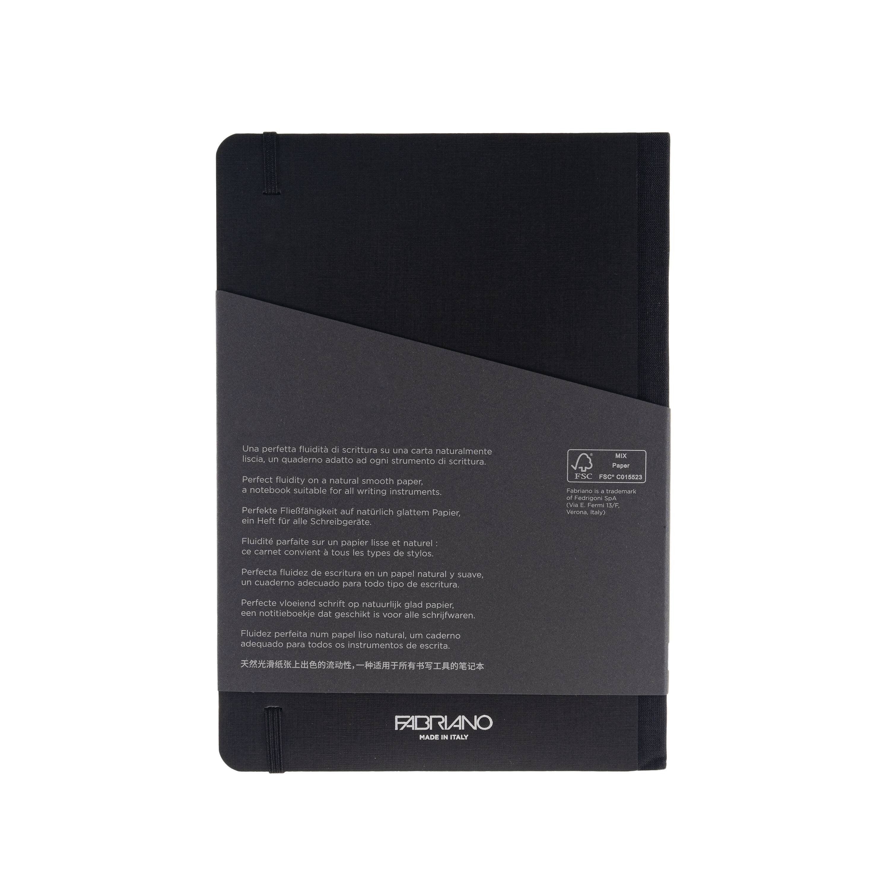 Fabriano® Ecoqua Plus A5 Dotted Fabric-Bound Notebook