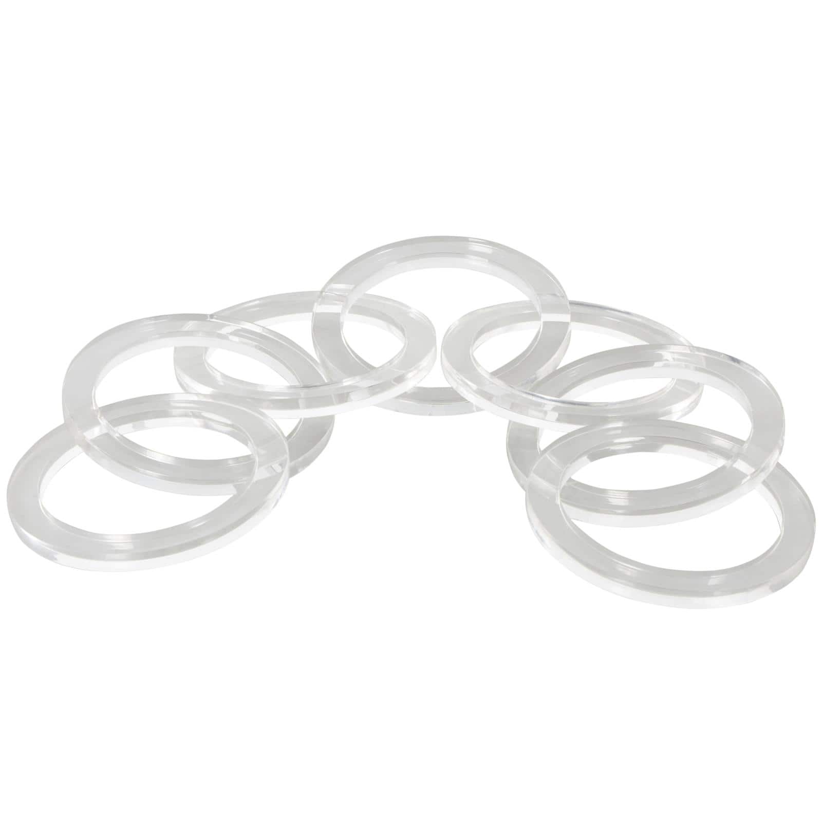 21" Clear Acrylic Plastic Chain Circular Link Sculpture