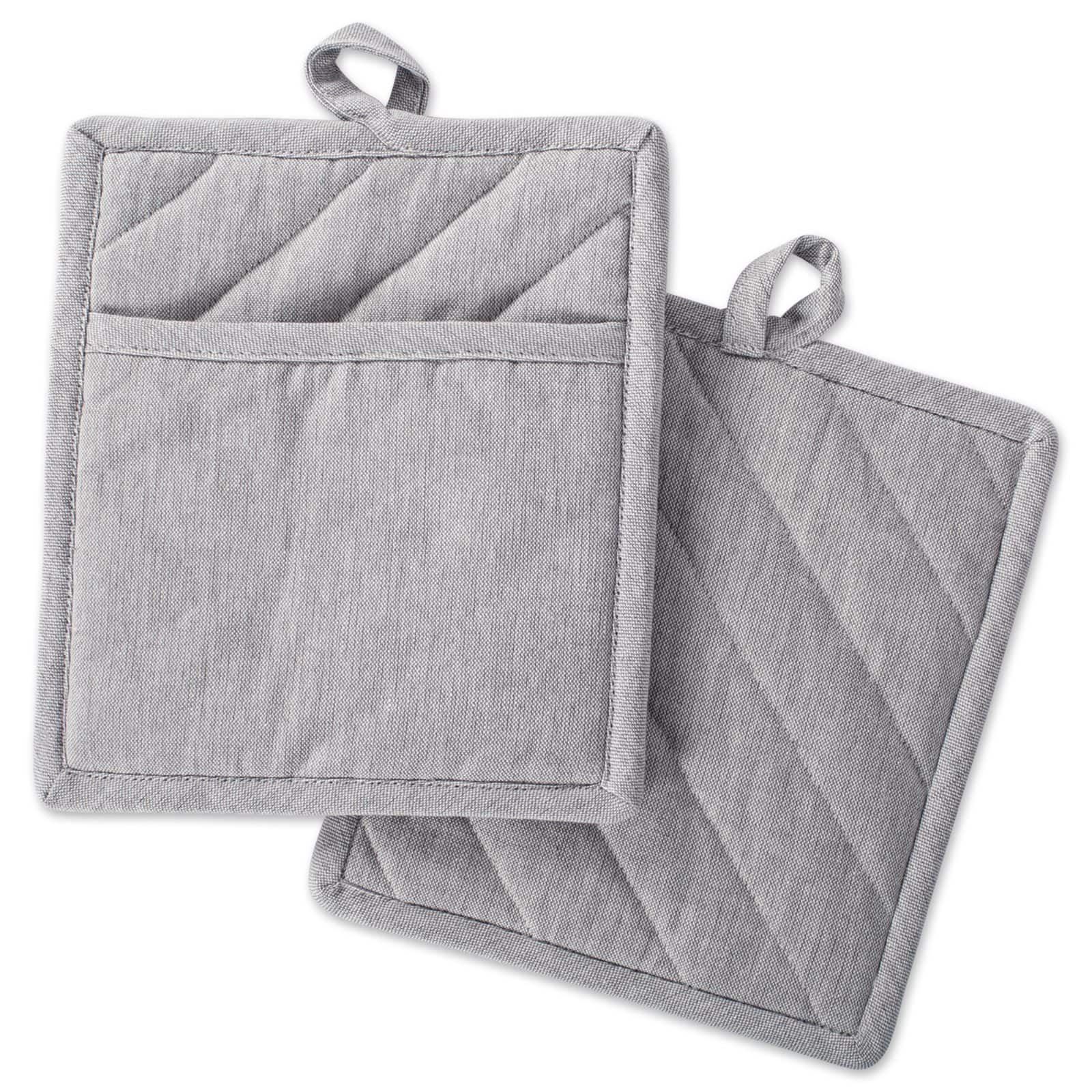 DII® Solid Chambray Potholders, 2ct.