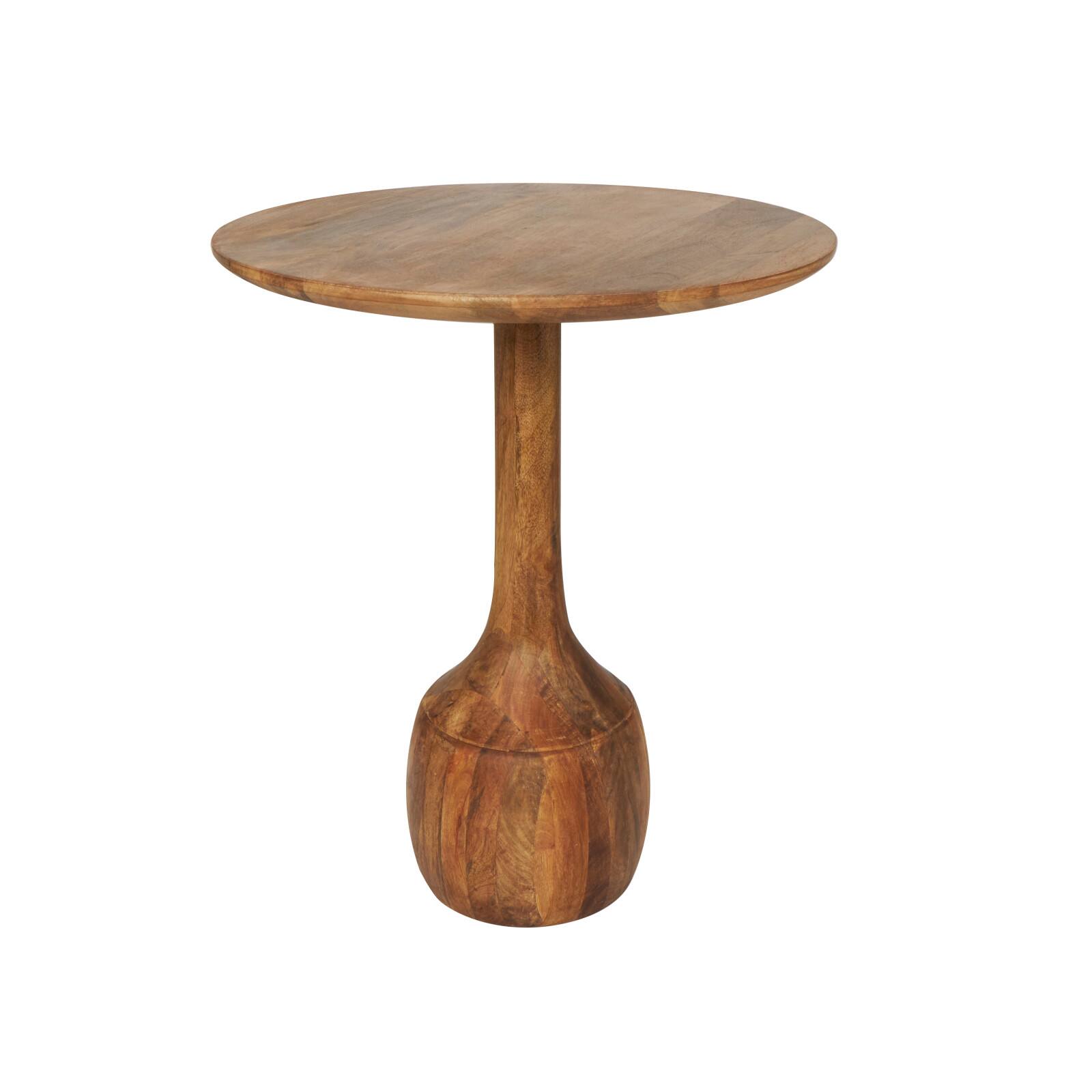 Brown Mango Wood Handmade Accent Table with Elevated Bases Set