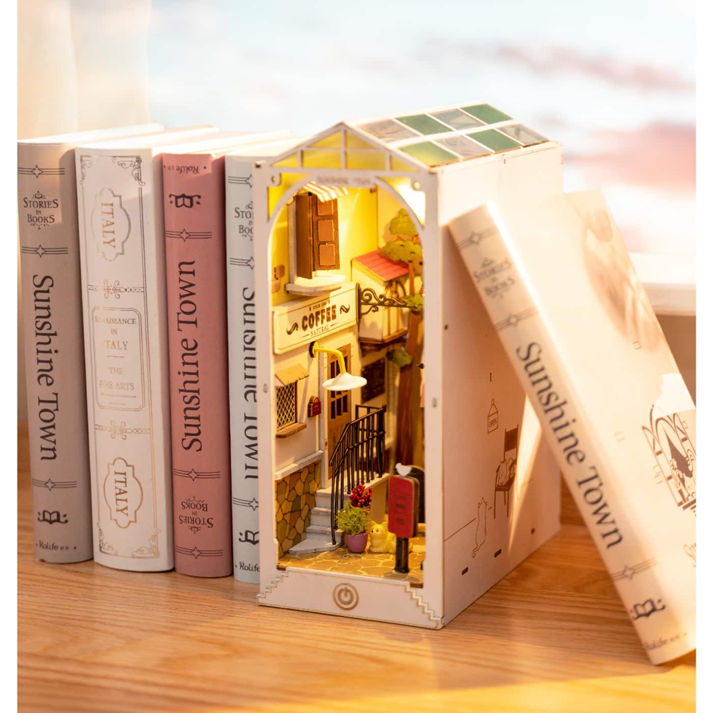 Rolife® Sunshine Town DIY Book Nook Shelf Insert Kit