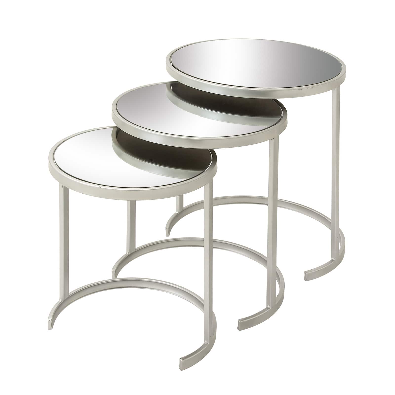 Contemporary Metal Accent Table Set