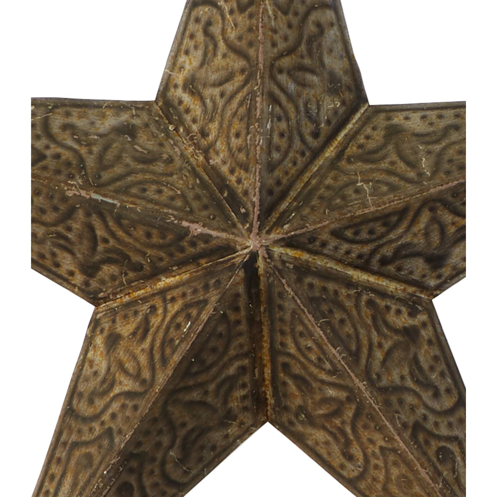 Brown Star Metal Farmhouse Outdoor Wall Décor Set, 3ct.