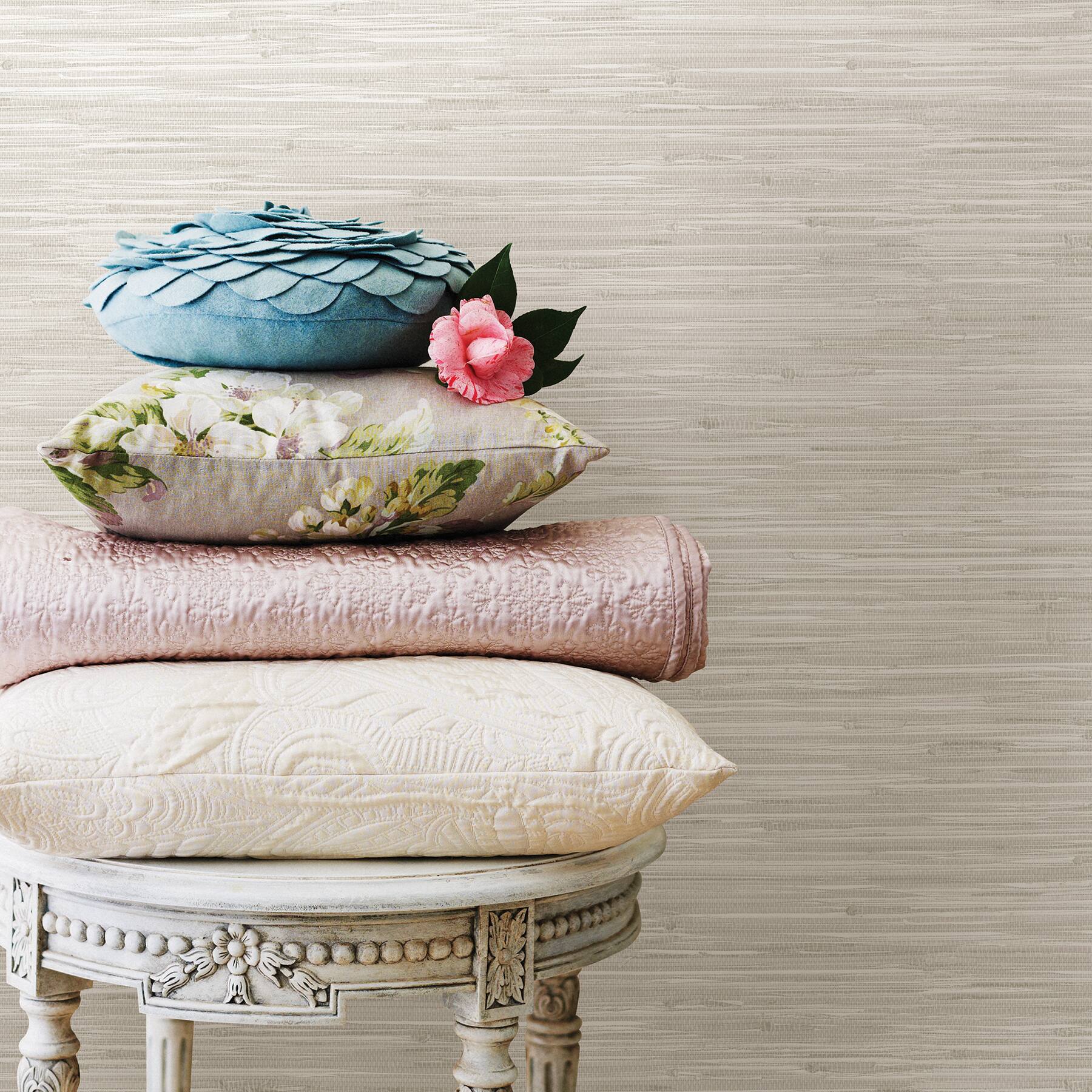 NuWallpaper Cream Grassweave Peel & Stick Wallpaper