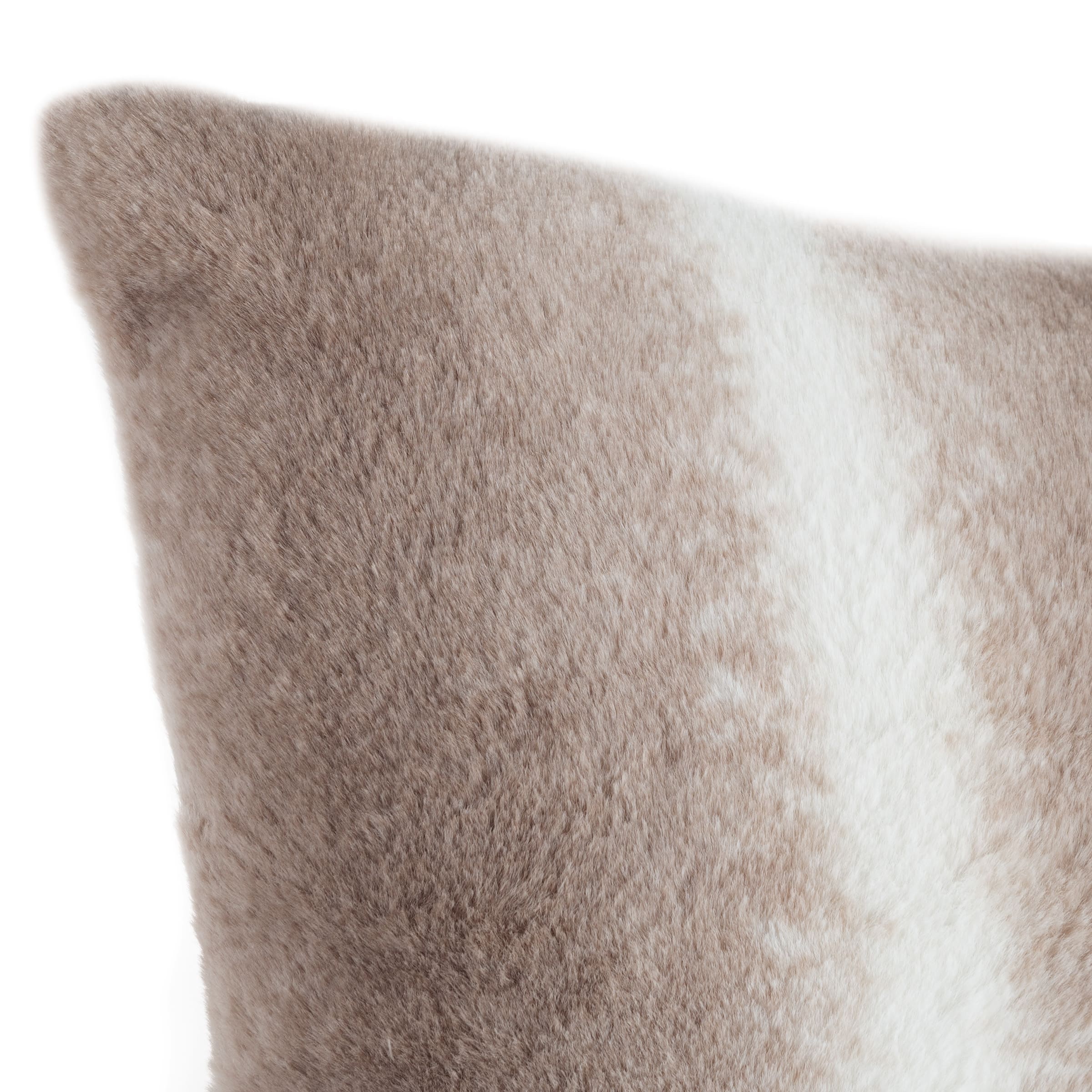 Hastings Home Gray &#x26; White Faux Rabbit Fur Pillows, 2ct.