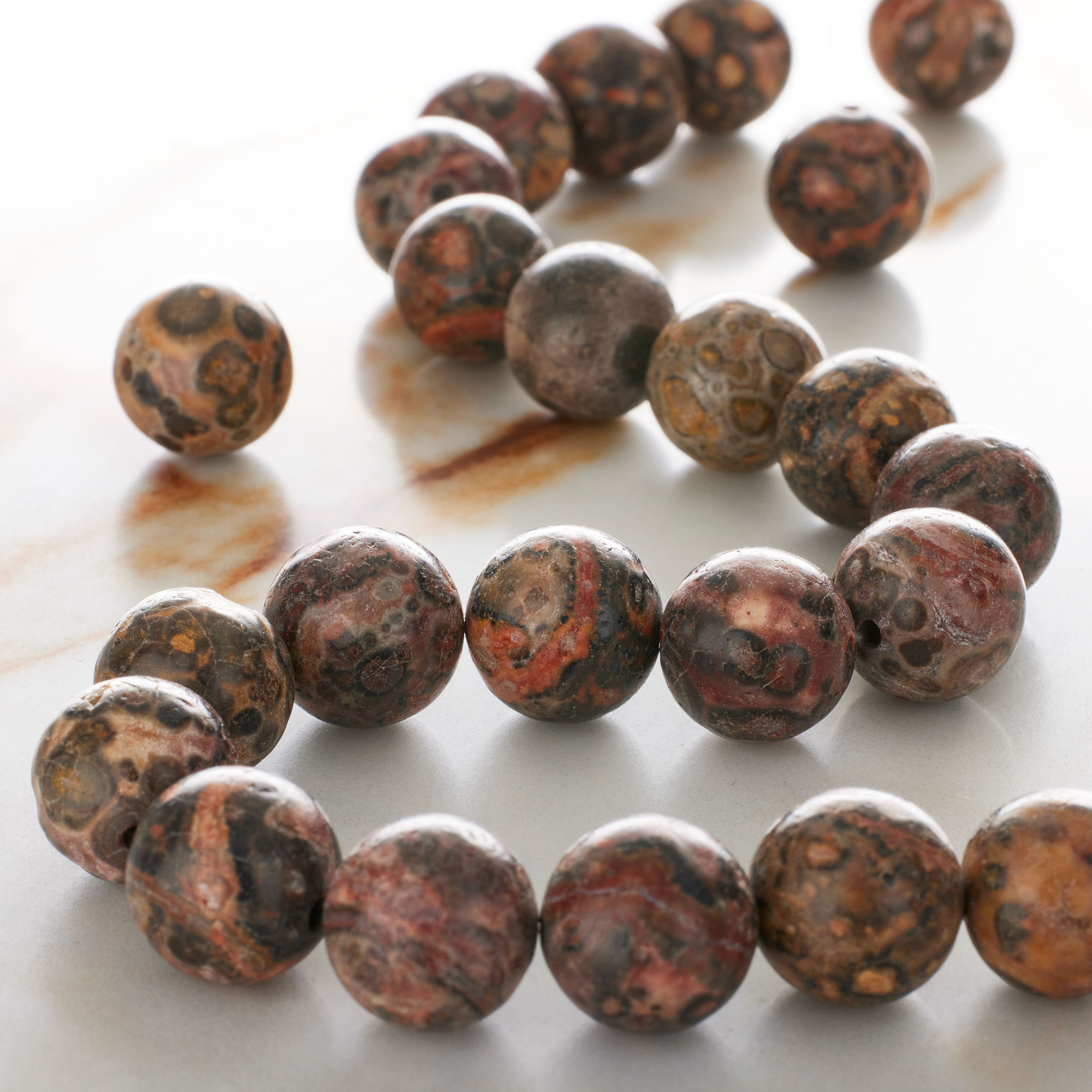 Leopard Jasper Round Beads, 10mm by Bead Landing&#x2122;