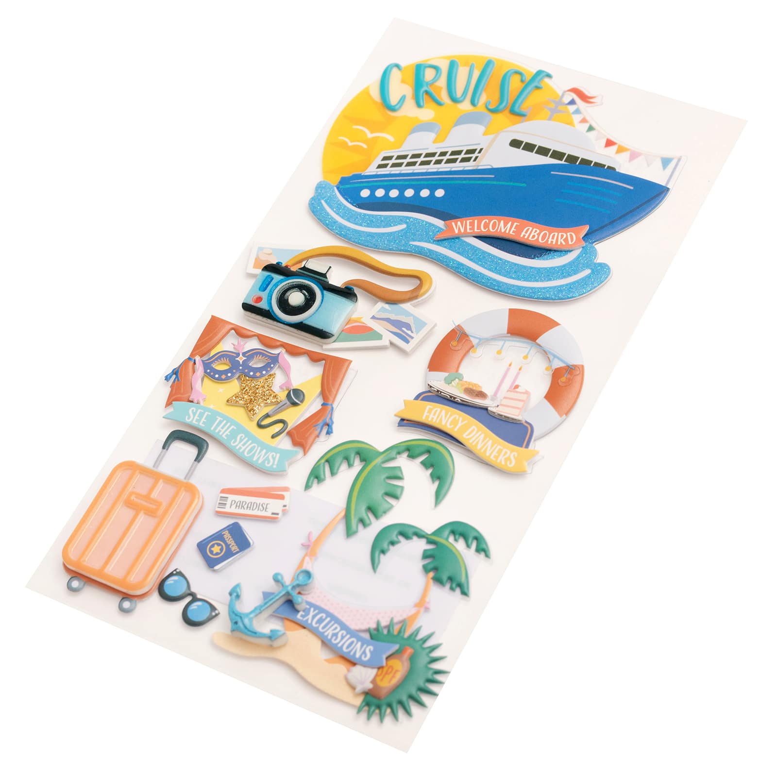 12 Pack: Cruise Dimensional Stickers by Recollections™