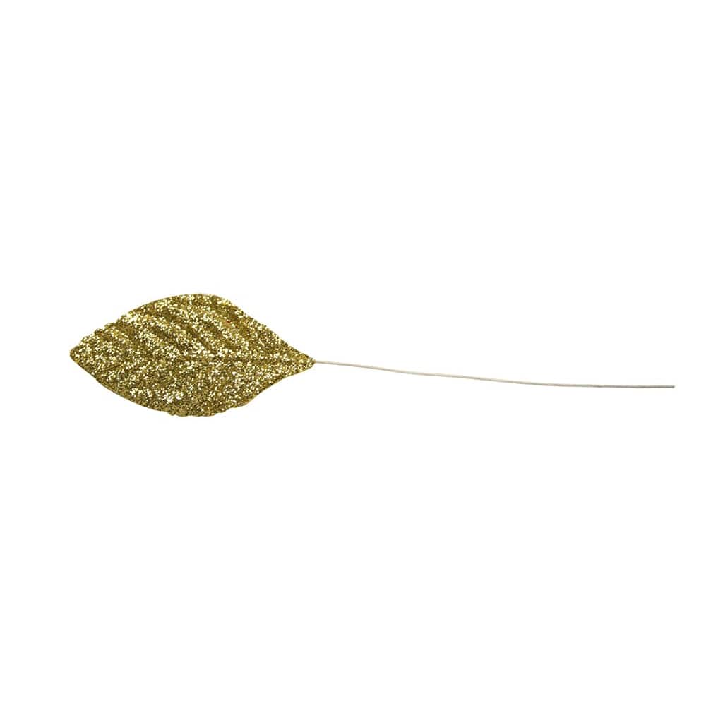 JAM Paper Glitter Leaves Floral Accessories, 50ct.