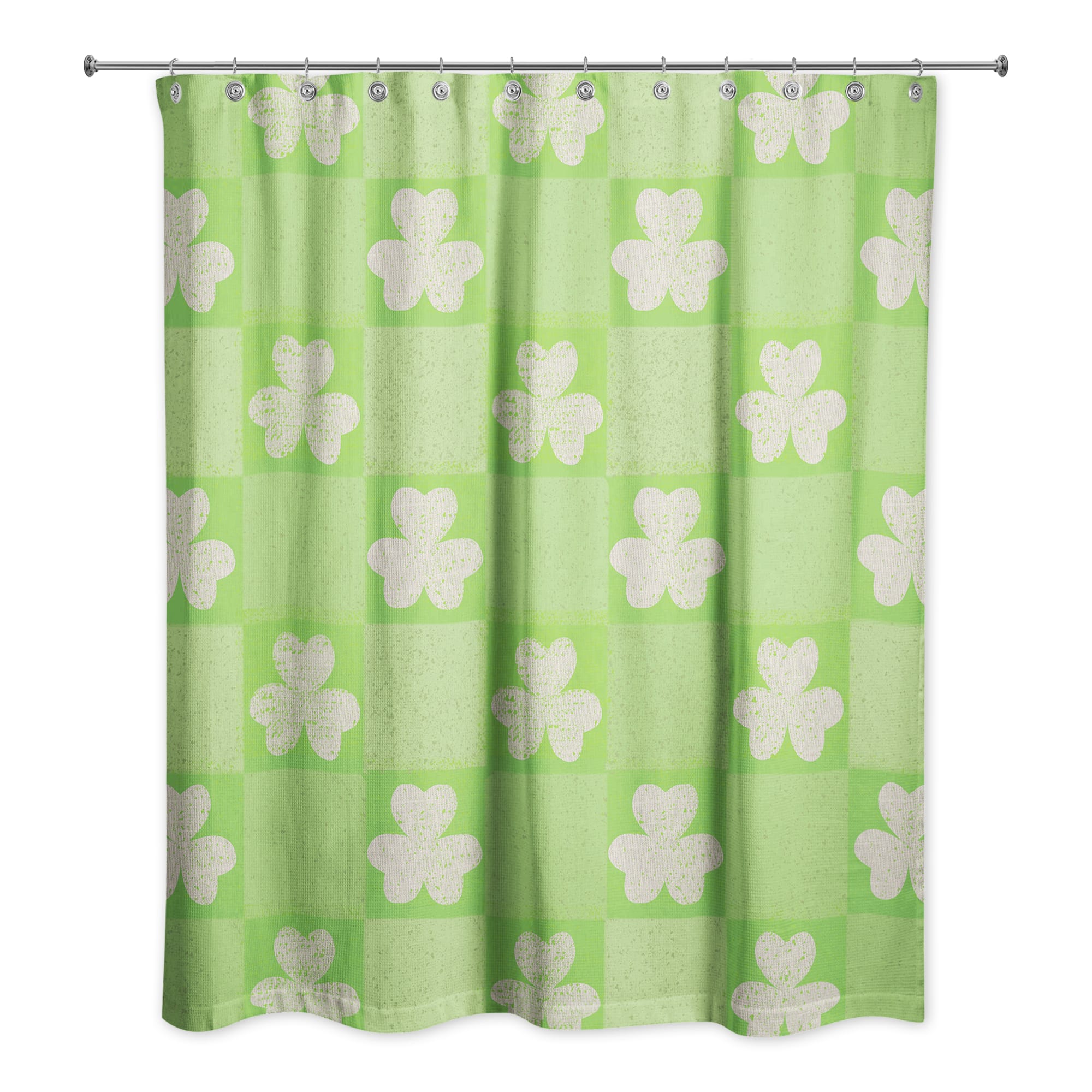Shamrock Checkered Board 71" x 74" Shower Curtain
