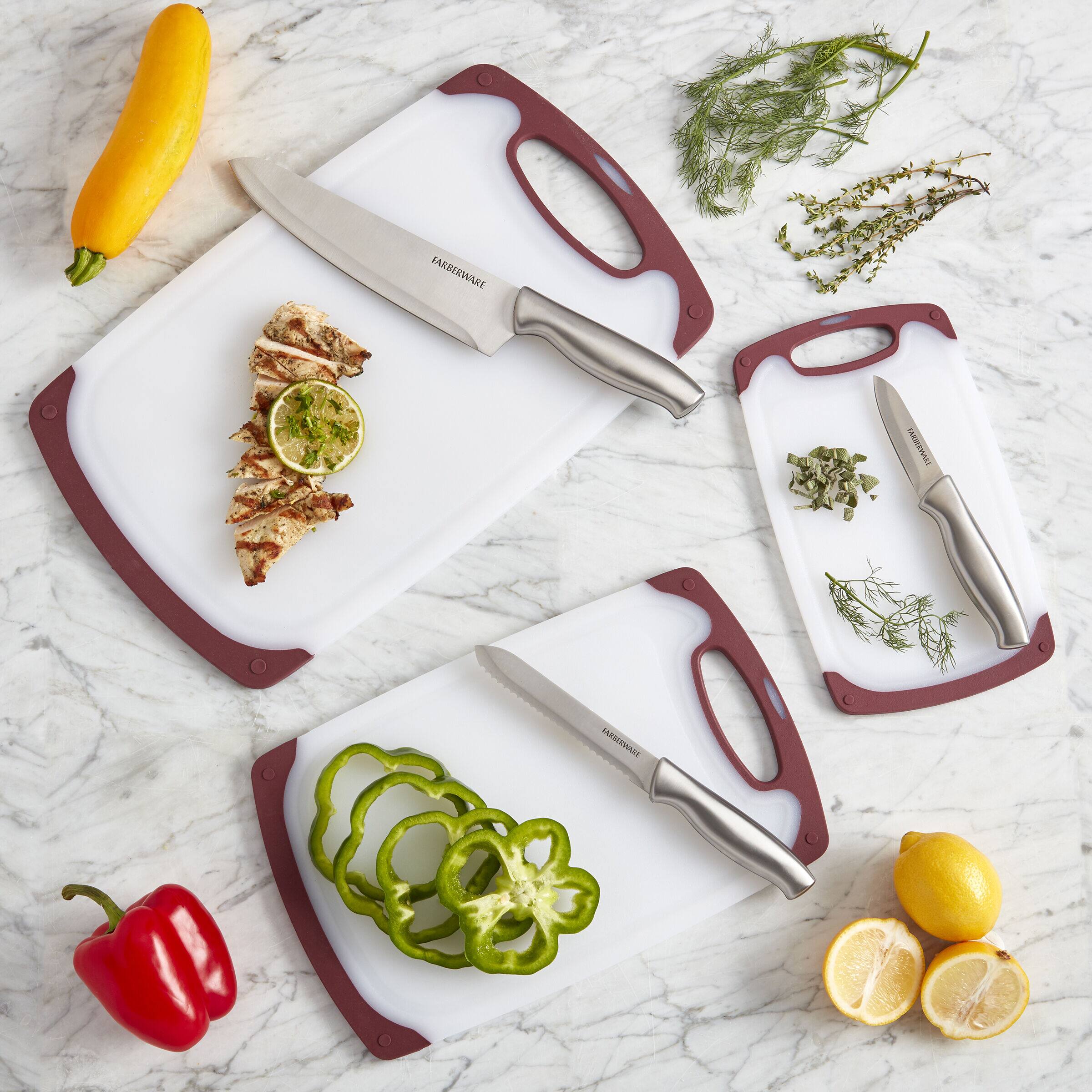 Farberware Non-Slip Plastic Cutting Board Set