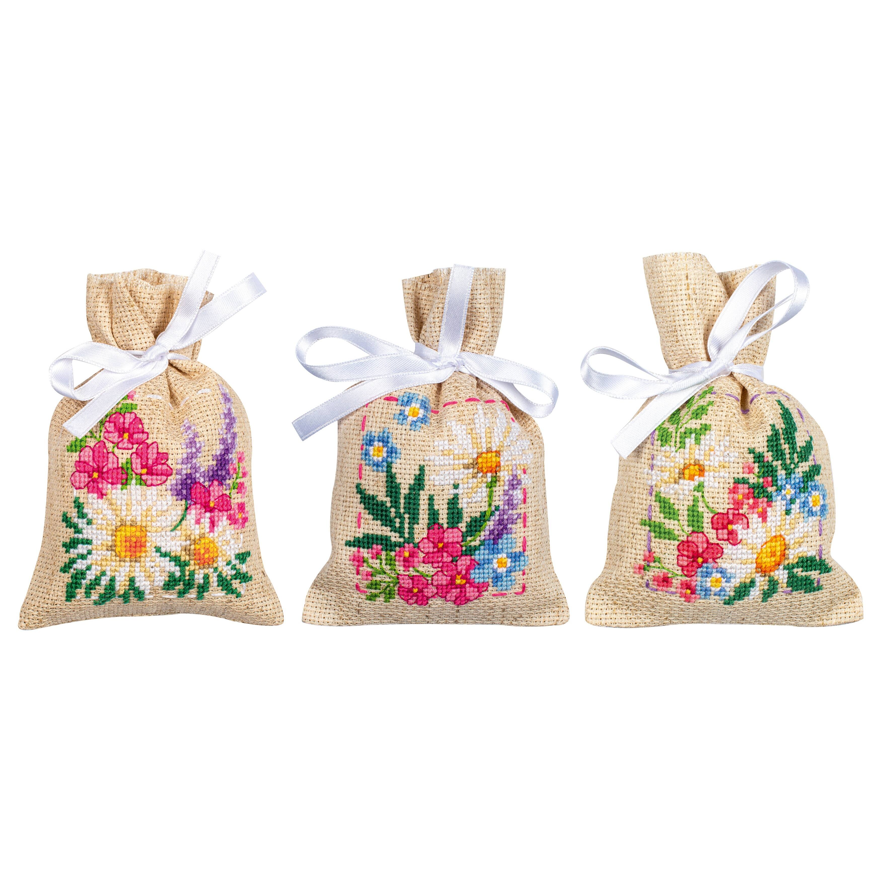 Vervaco Spring Flowers Counted Cross Stitch Sachet Bags Kit Michaels