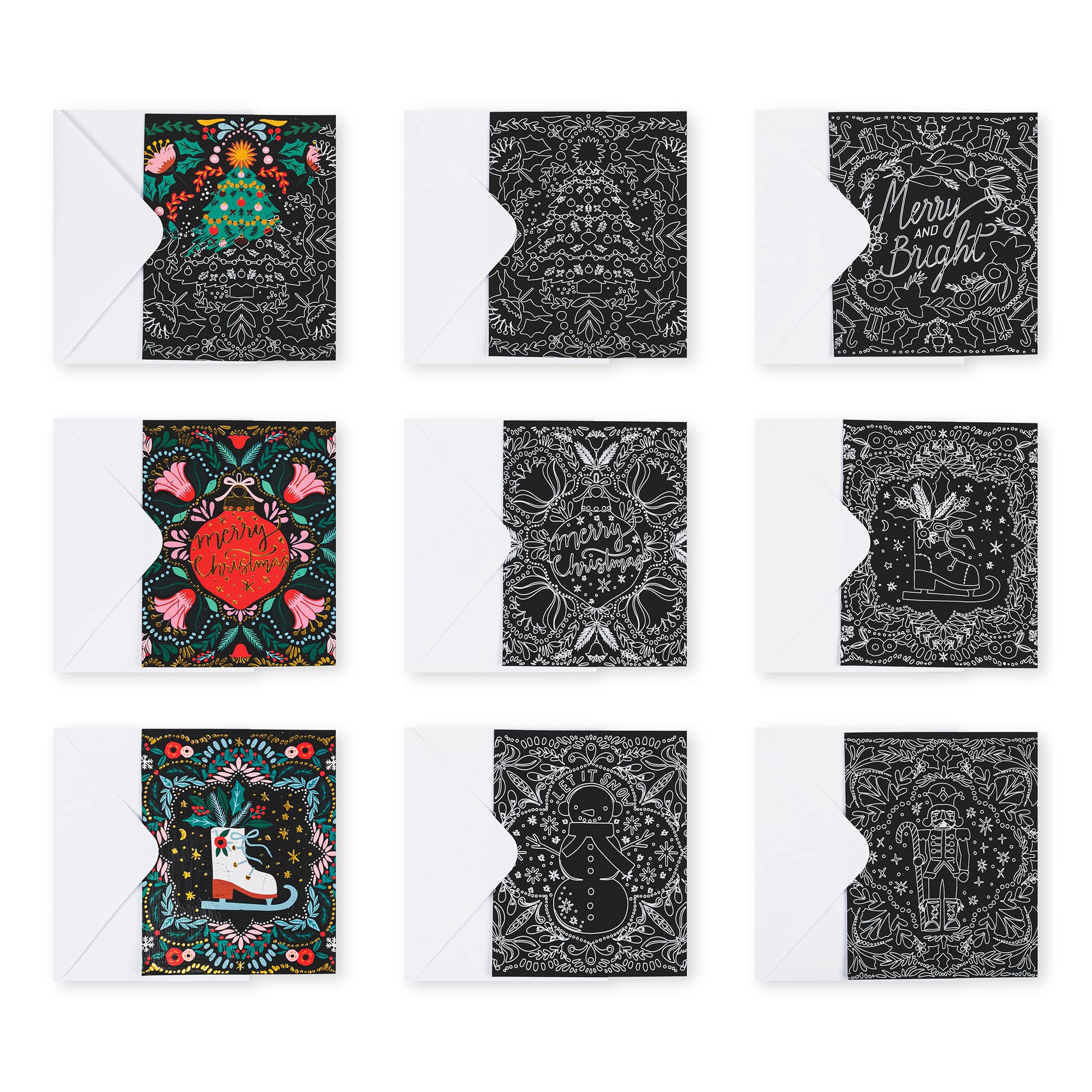 Brea Reese&#x2122; Holiday Mandala Scratch Art Card Kit