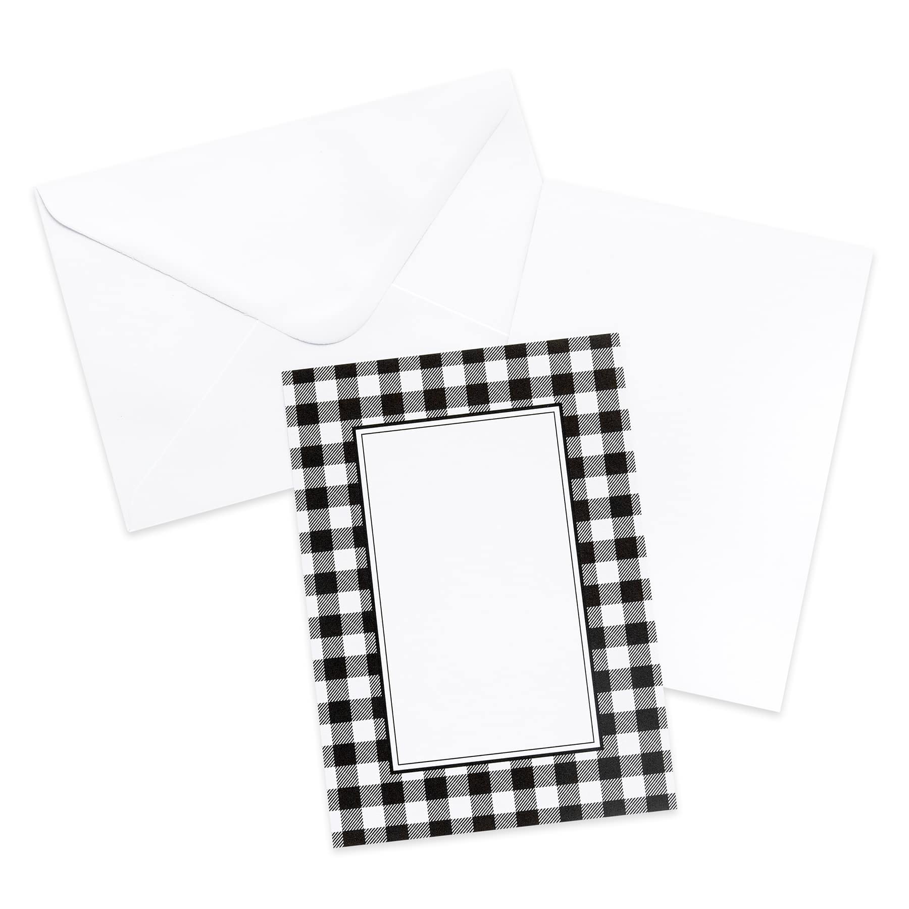 Buffalo Check Flat Cards &#x26; Envelopes by Recollections&#x2122;, 5&#x22; x 7&#x22;