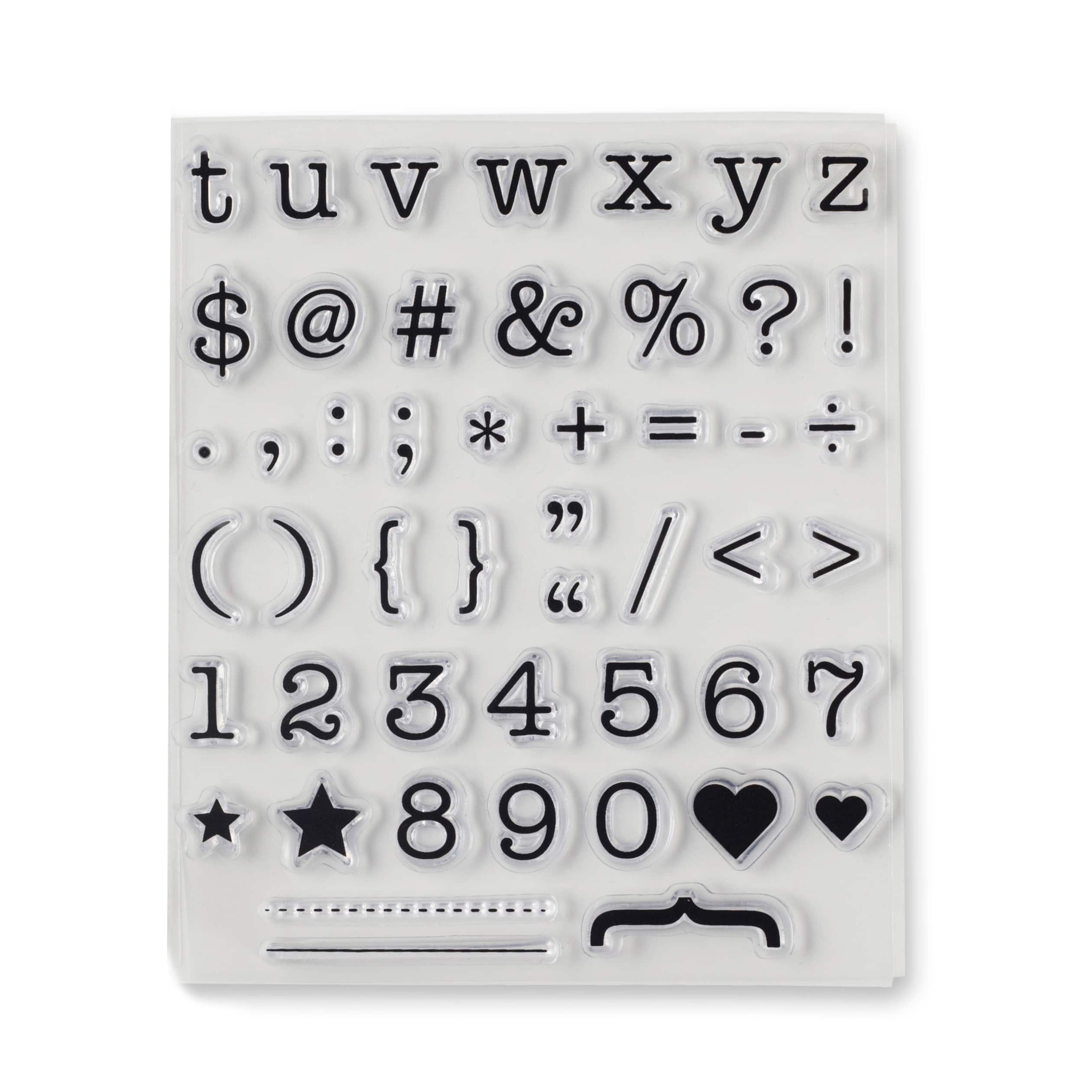 6 Pack: Typewriter Alphabet Clear Stamps by Recollections™