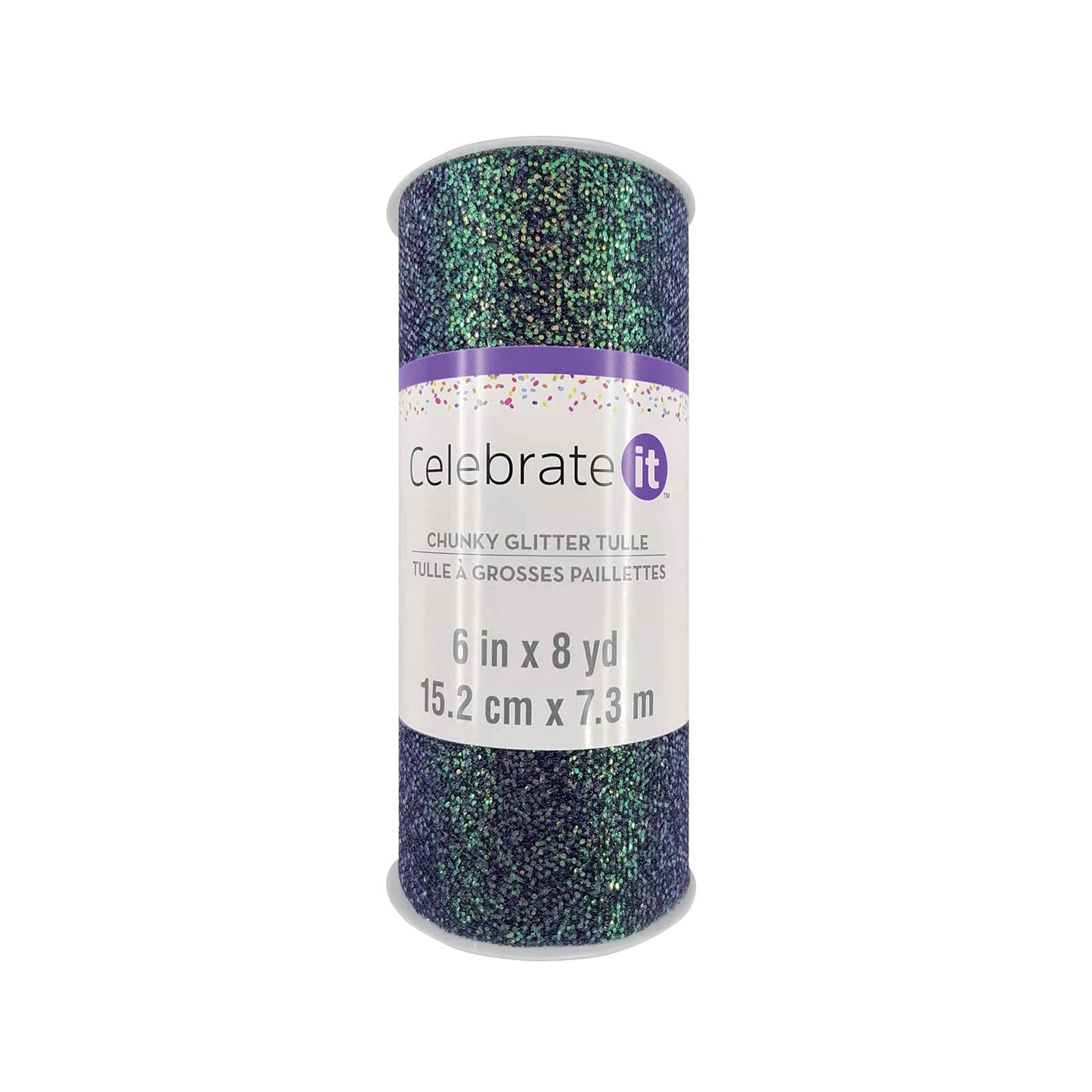 12 Pack: 6" x 8yd. Iridescent Chunky Glitter Tulle by Celebrate It™