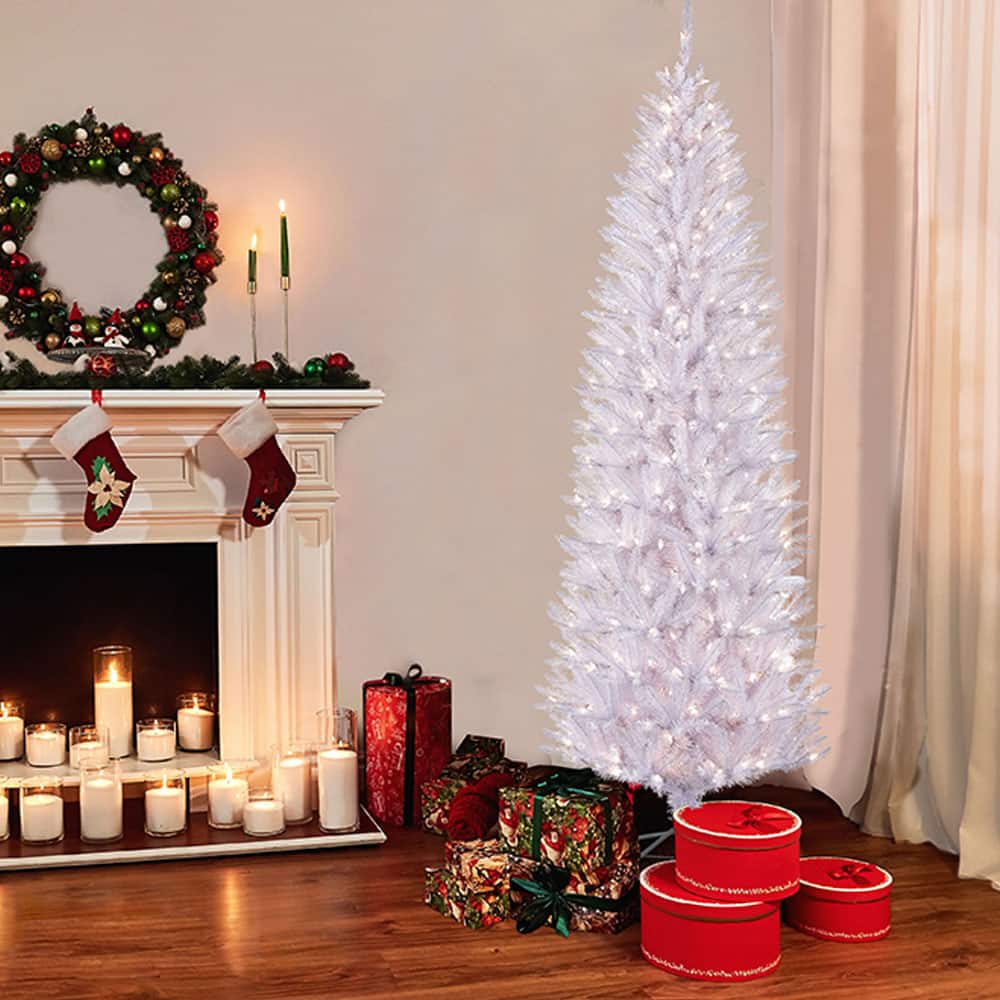 4.5ft. Pre-Lit Fraser Fir Artificial Christmas Tree, Clear Lights